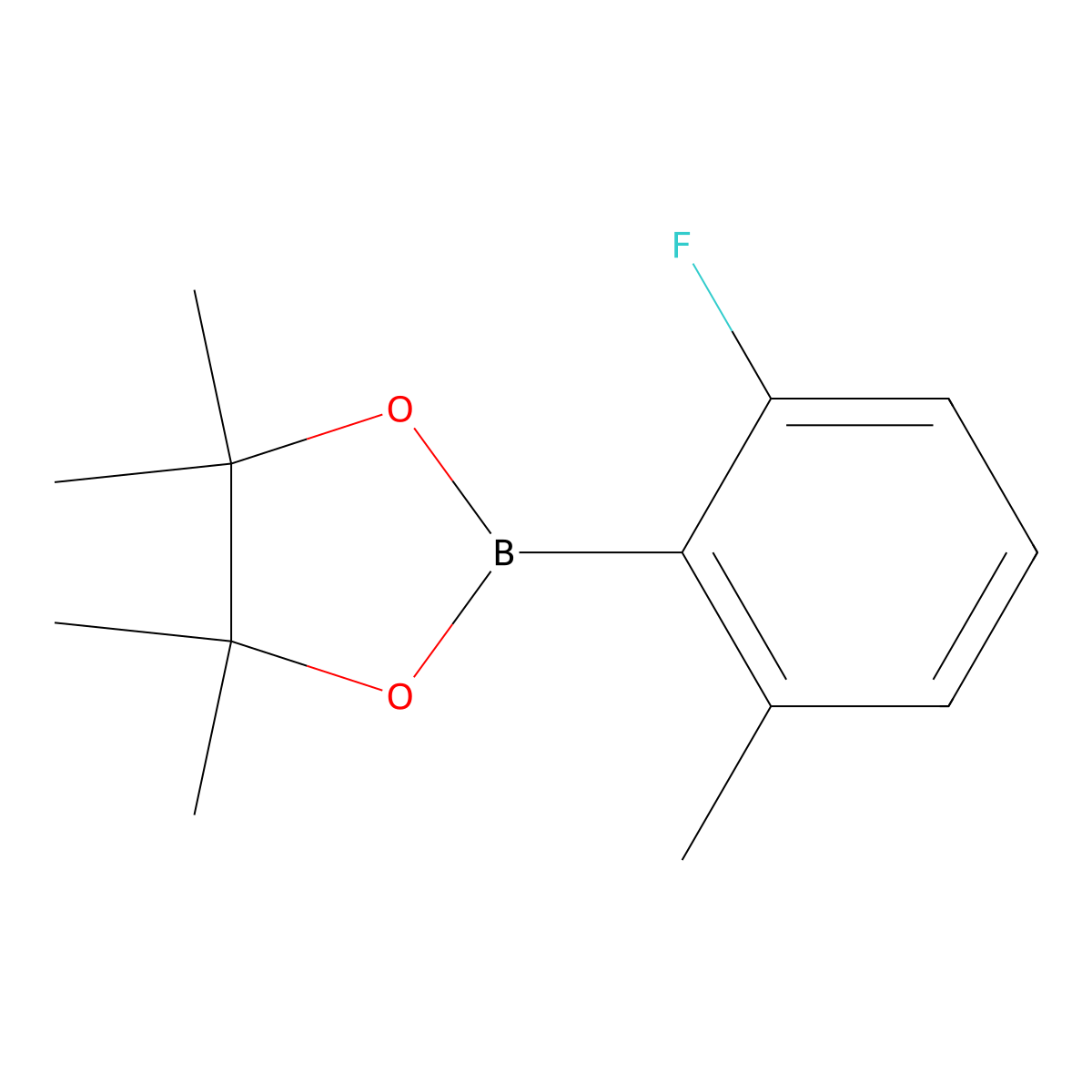 2-(2-Fluoro-6-methylphenyl)-4,4,5,5-tetramethyl-1,3,2-dioxaborolane molecular structure, CAS 1246632-96-1