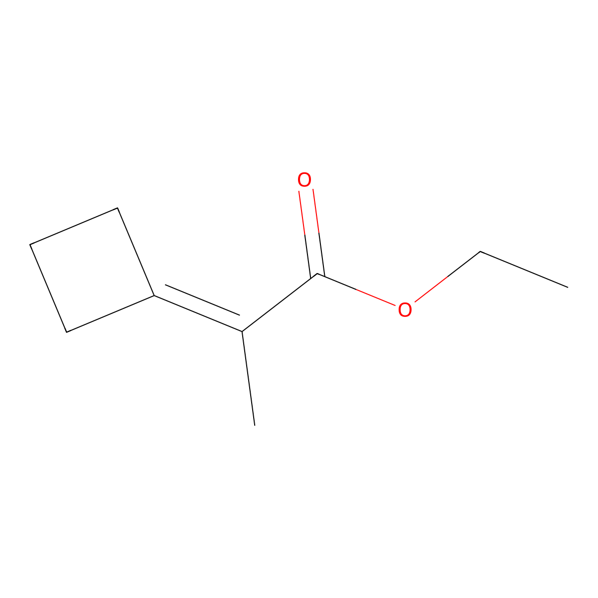 Ethyl 2-cyclobutylidenepropanoate molecular structure, CAS 1246633-09-9
