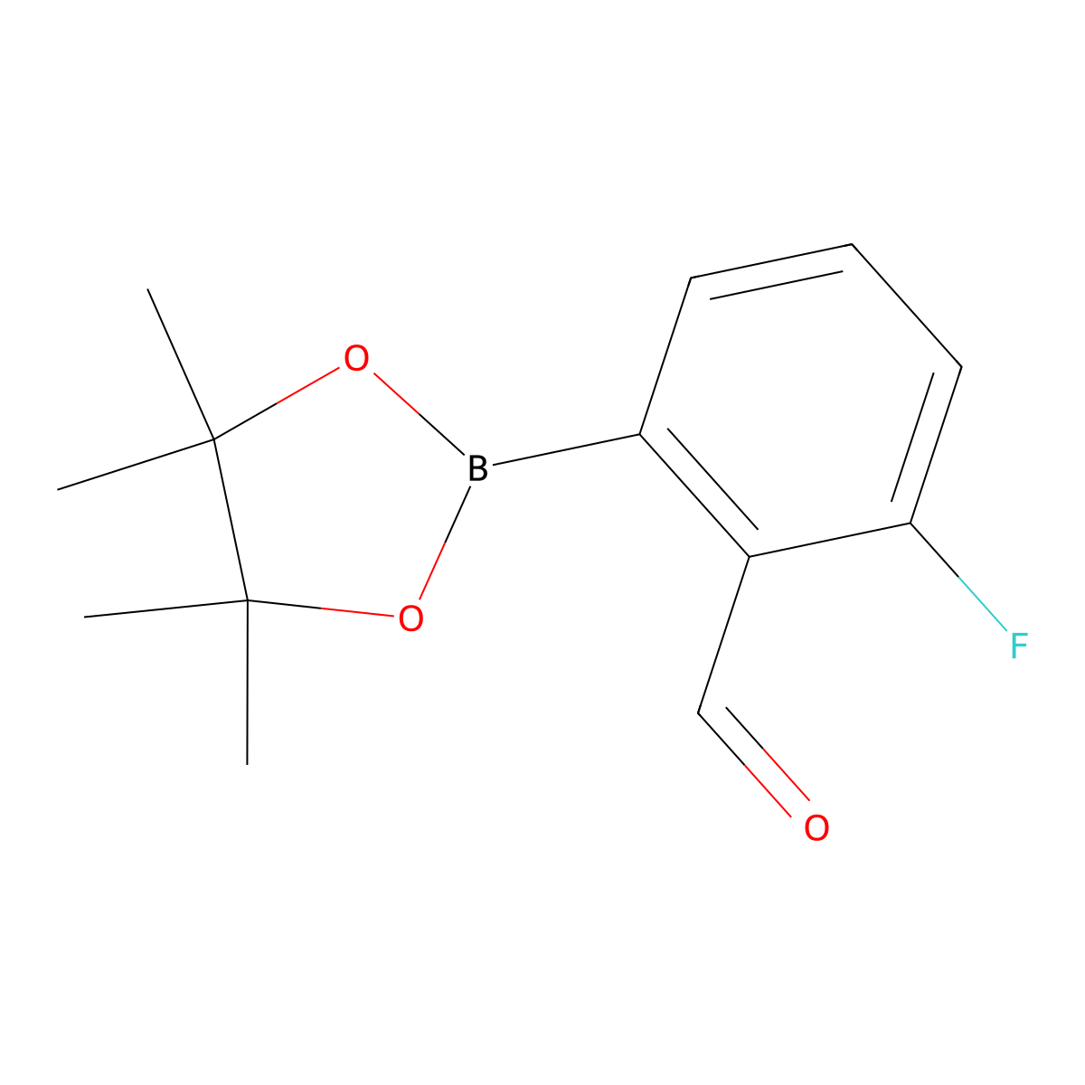 2-Fluoro-6-(4,4,5,5-tetramethyl-1,3,2-dioxaborolan-2-yl)benzaldehyde molecular structure, CAS 1246633-35-1