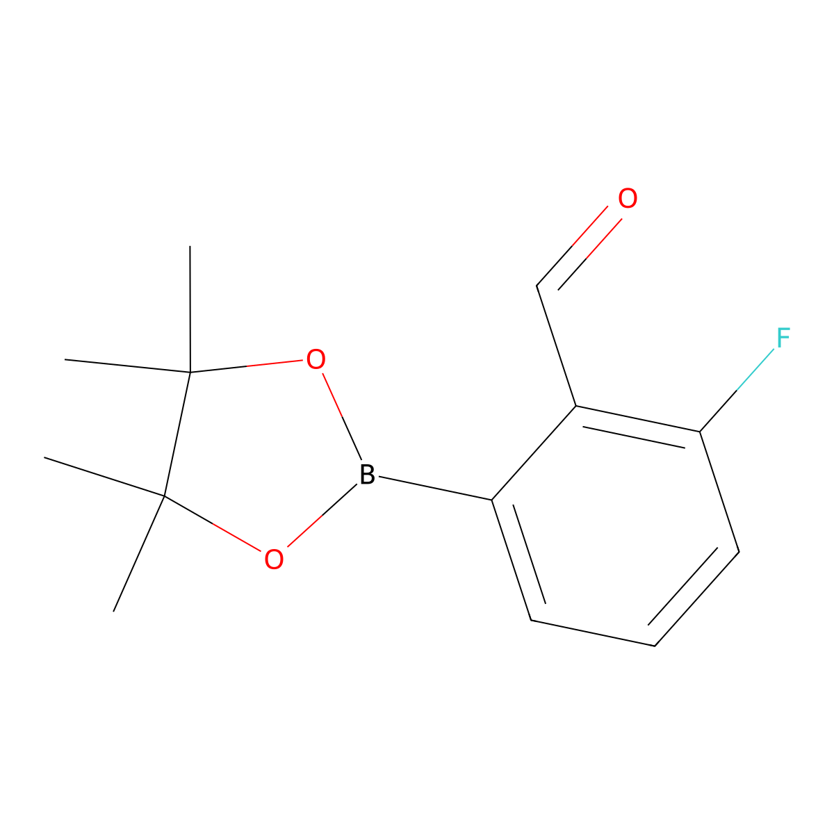 2-Fluoro-6-(4,4,5,5-tetramethyl-1,3,2-dioxaborolan-2-yl)benzaldehyde molecular structure, CAS 1246633-35-1