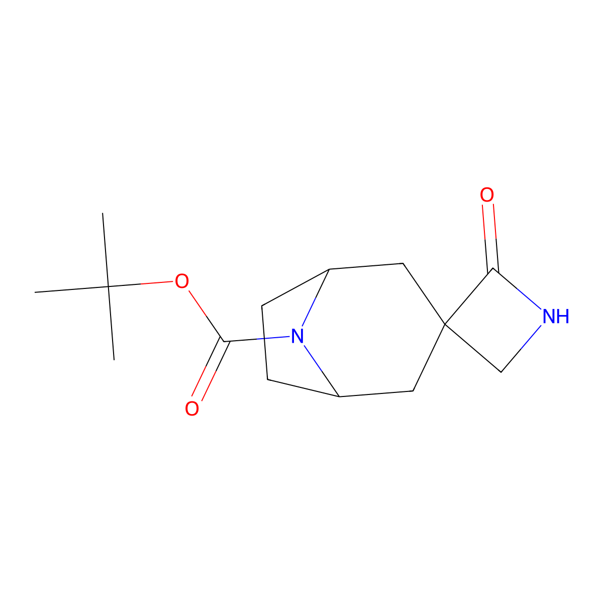 tert-Butyl 2-oxo-8'-azaspiro[azetidine-3,3'-bicyclo[3.2.1]octane]-8'-carboxylate molecular structure, CAS 1246646-23-0