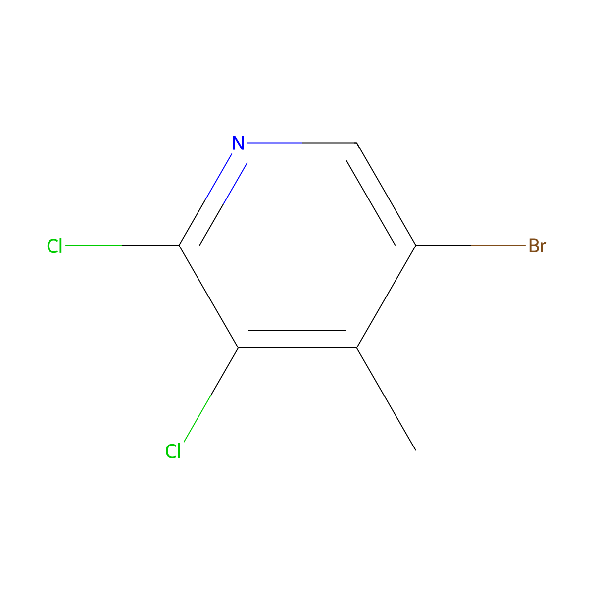 5-Bromo-2,3-Dichloro-4-methylpyridine molecular structure, CAS 1246647-17-5