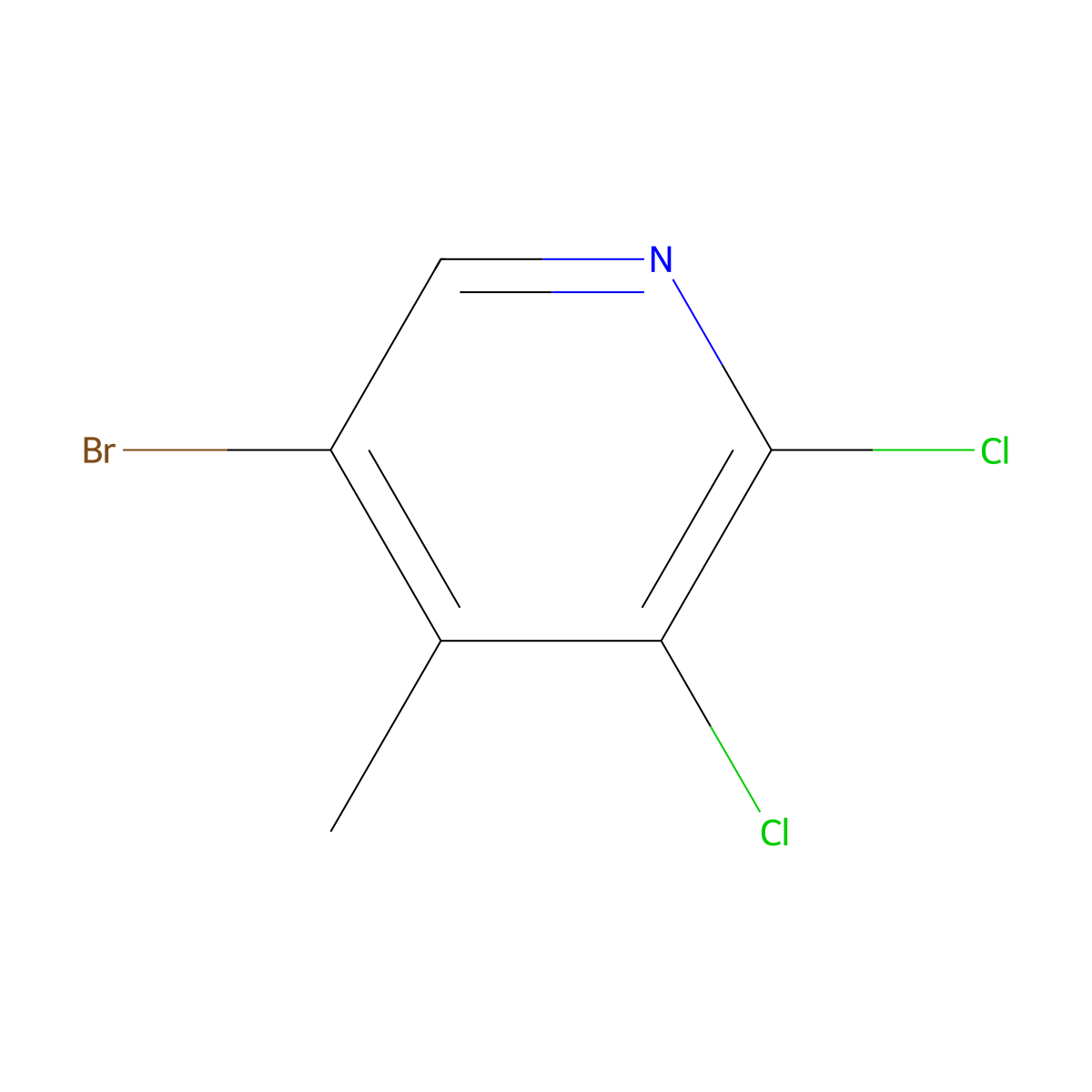 5-Bromo-2,3-Dichloro-4-methylpyridine molecular structure, CAS 1246647-17-5