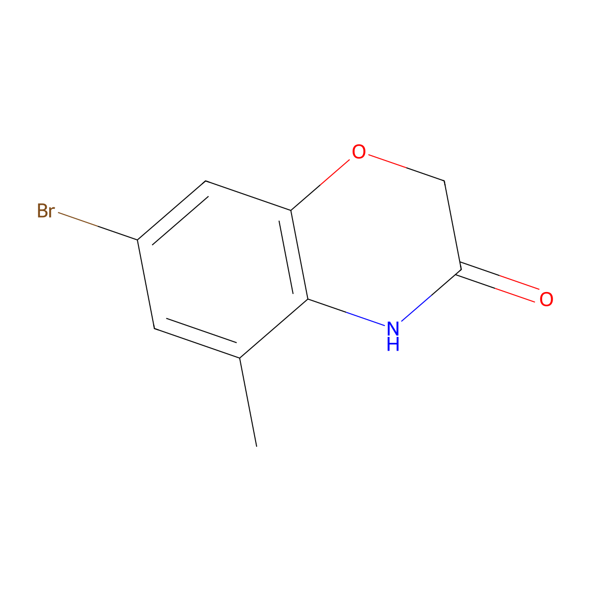 7-bromo-5-methyl-2H-benzo[b][1,4]oxazin-3(4H)-one molecular structure, CAS 1246651-99-9