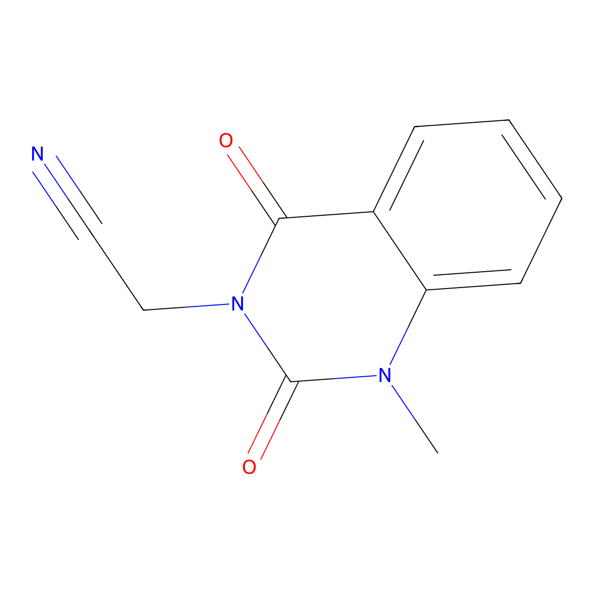 2-(1-Methyl-2,4-dioxo-1,2-dihydroquinazolin-3(4H)-yl)acetonitrile molecular structure, CAS 1246652-53-8