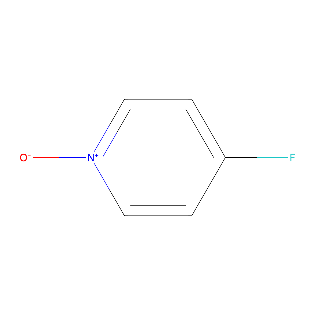 4-Fluoropyridine 1-oxide molecular structure, CAS 124666-05-3