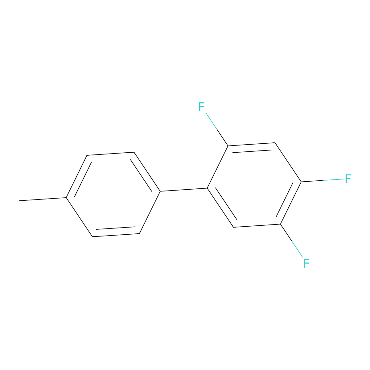 2,4,5-Trifluoro-4'-methyl-1,1'-biphenyl molecular structure, CAS 1246661-38-0