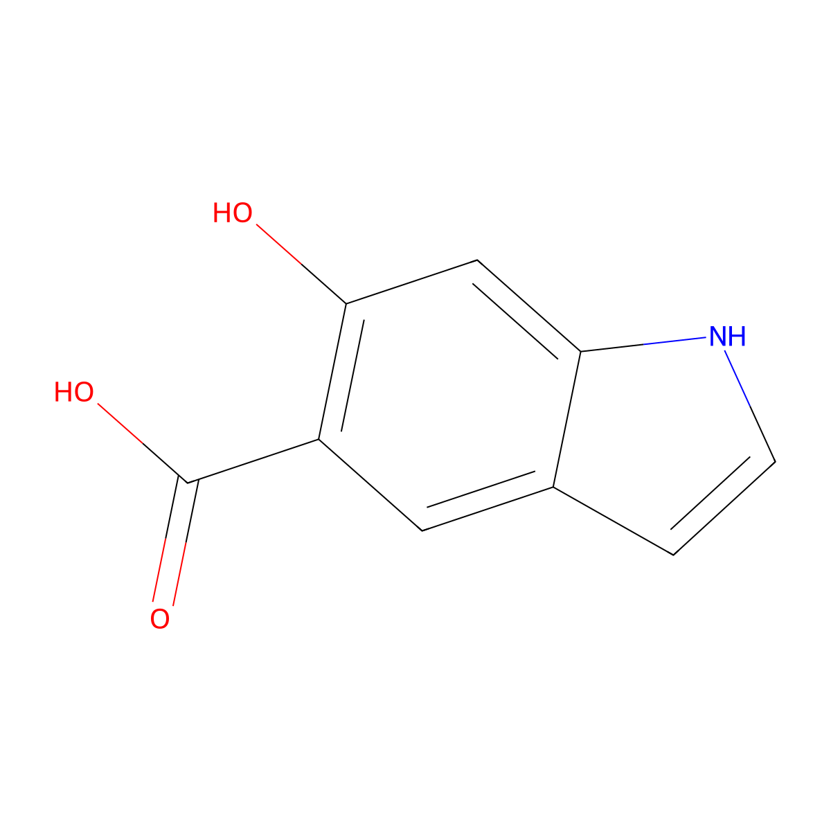 6-hydroxy-1H-indole-5-carboxylic acid molecular structure, CAS 1246668-93-8
