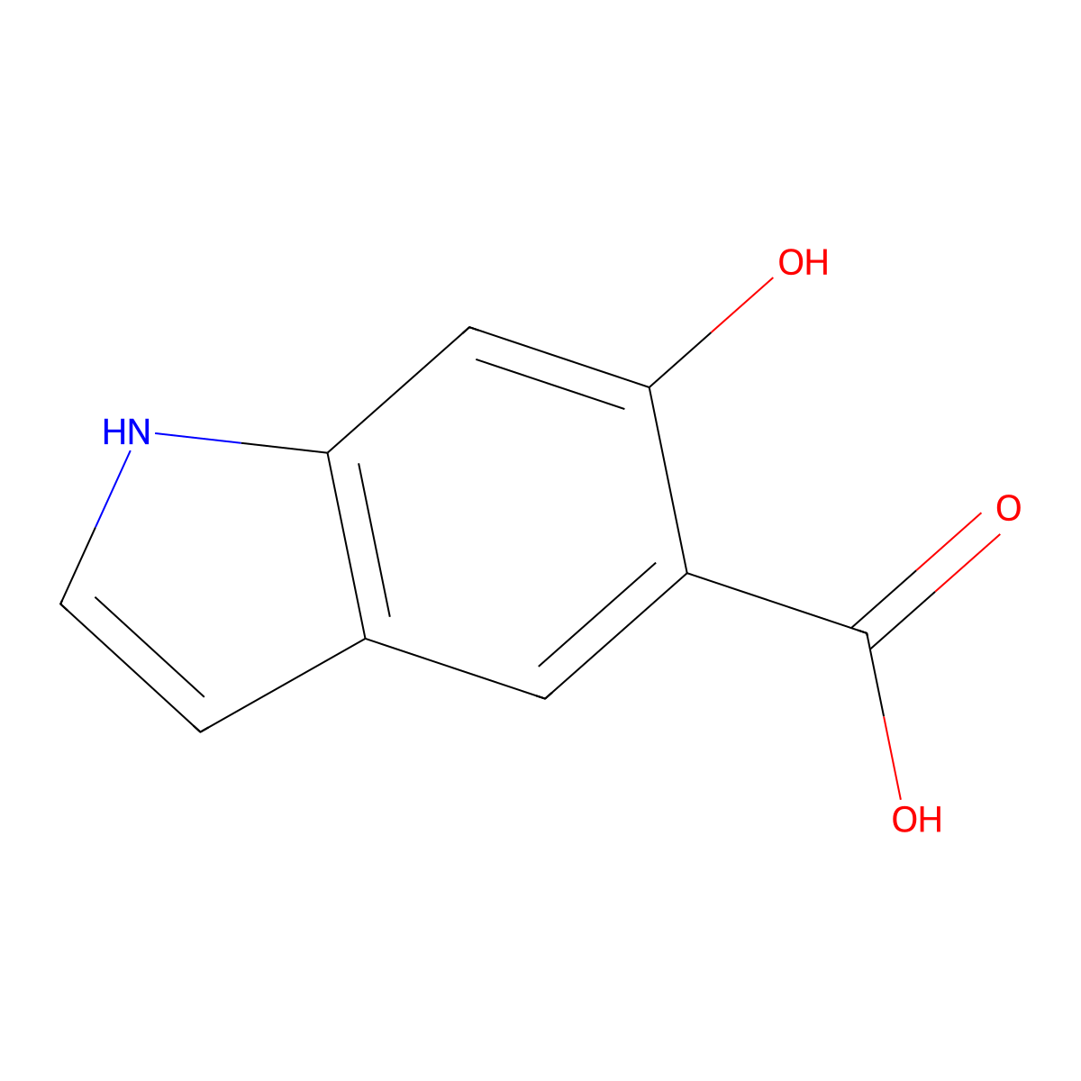 6-hydroxy-1H-indole-5-carboxylic acid molecular structure, CAS 1246668-93-8