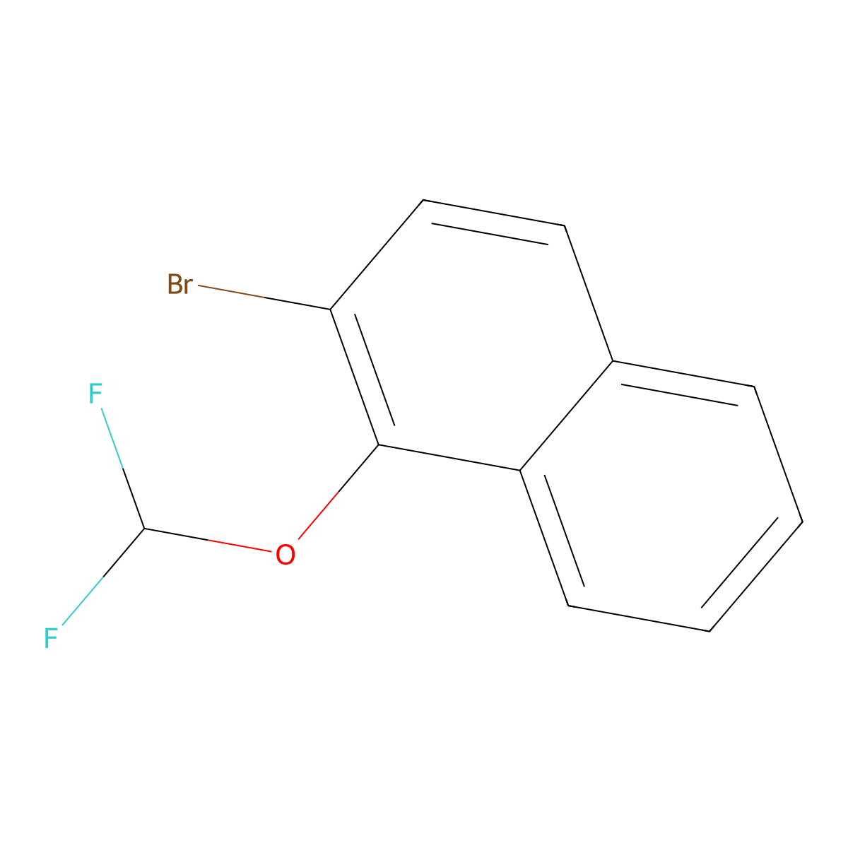 2-Bromo-1-(difluoromethoxy)naphthalene molecular structure, CAS 1246673-91-5