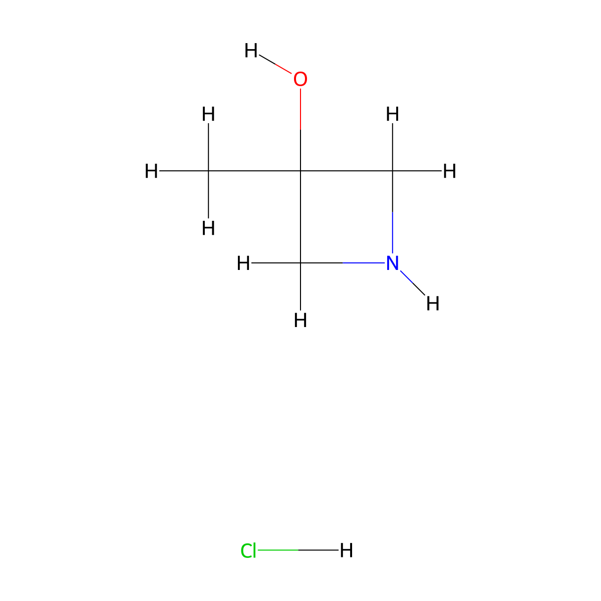 3-methylazetidin-3-ol Hydrochloride molecular structure, CAS 124668-46-8
