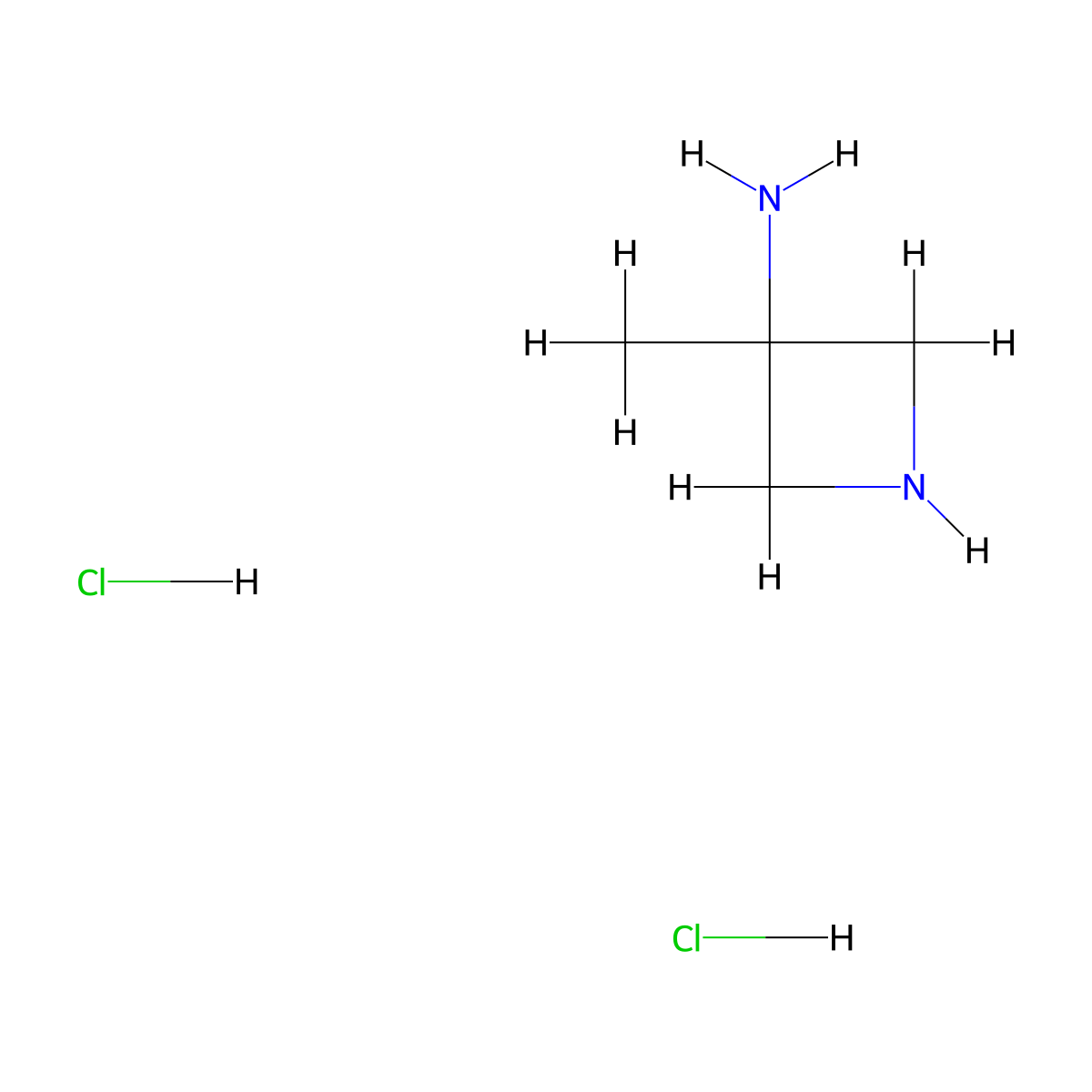 3-Methylazetidin-3-amine dihydrochloride molecular structure, CAS 124668-47-9