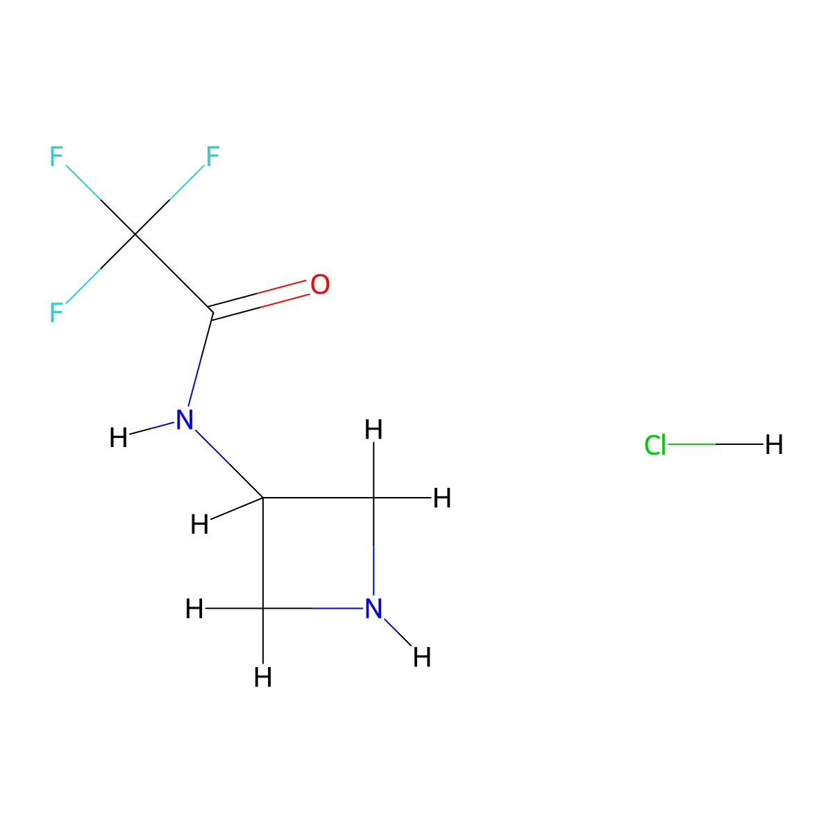 N-(azetidin-3-yl)-2,2,2-trifluoroacetamide hydrochloride molecular structure, CAS 124668-48-0