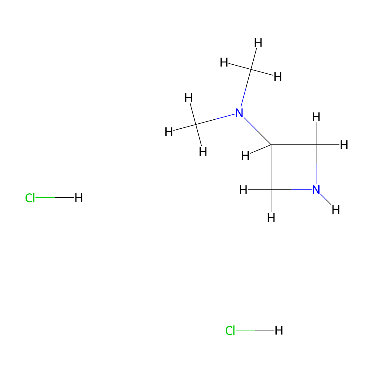 N,N-dimethylazetidin-3-amine dihydrochloride molecular structure, CAS 124668-49-1