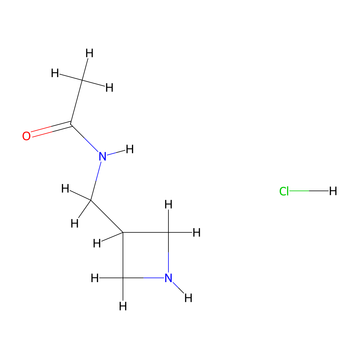 N-(3-Azetidinylmethyl)-acetamide hydrochloride molecular structure, CAS 124668-51-5