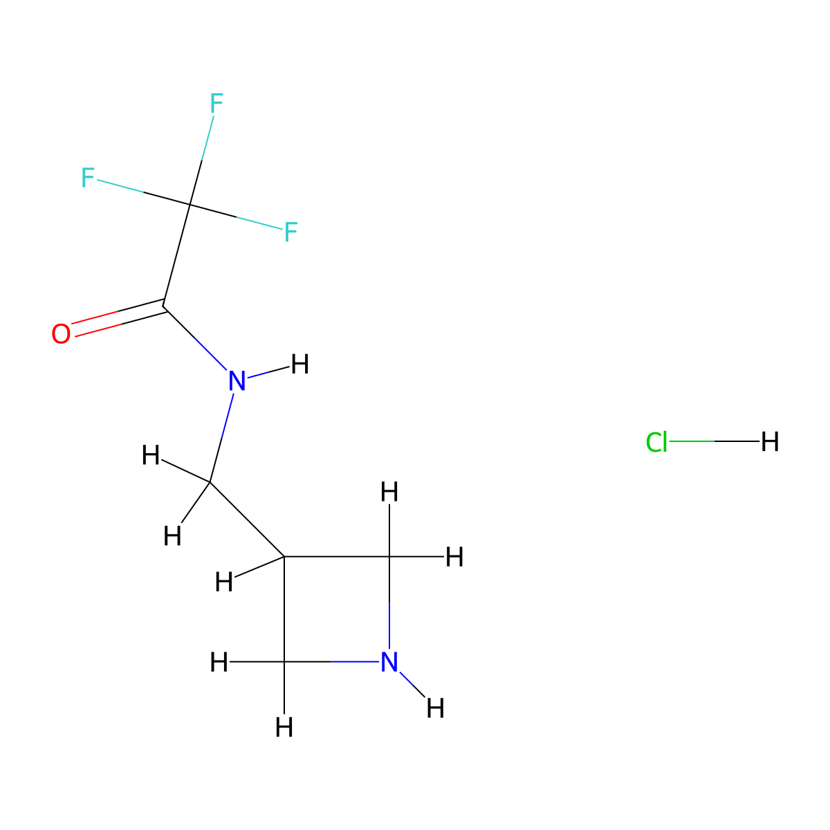 N-[(azetidin-3-yl)methyl]-2,2,2-trifluoroacetamide hydrochloride molecular structure, CAS 124668-52-6