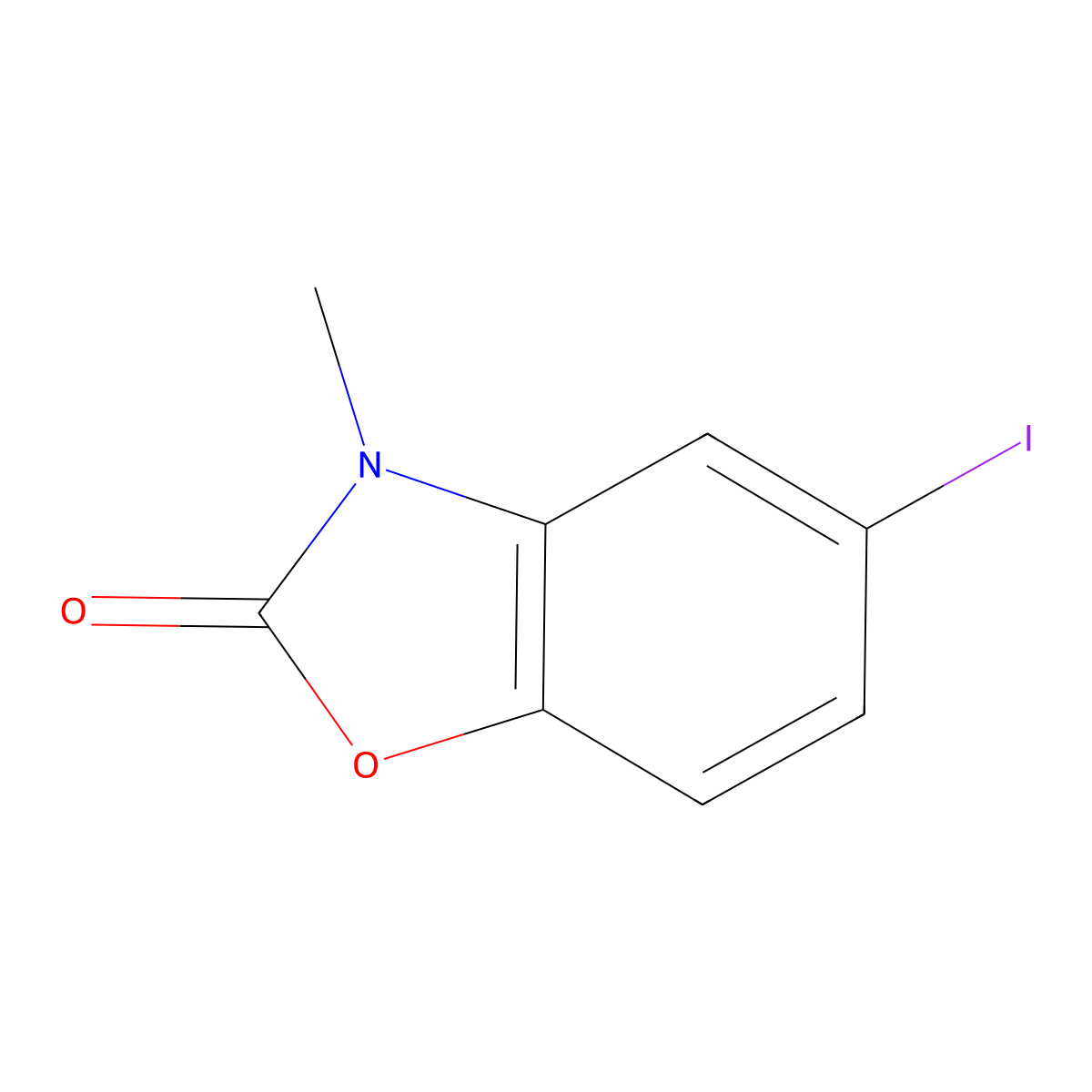5-Iodo-3-methyl-2,3-dihydro-1,3-benzoxazol-2-one molecular structure, CAS 1246685-37-9