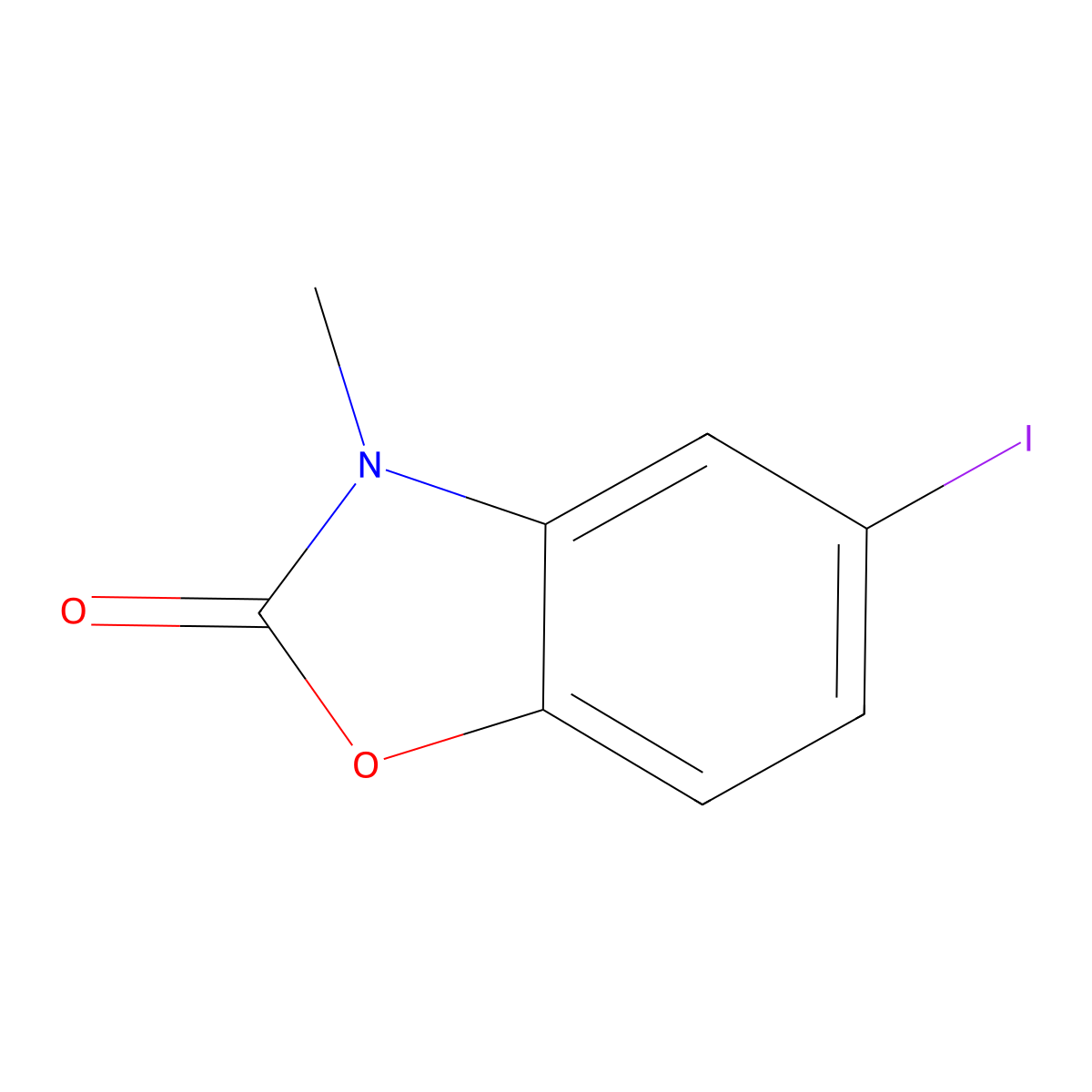 5-Iodo-3-methyl-2,3-dihydro-1,3-benzoxazol-2-one molecular structure, CAS 1246685-37-9