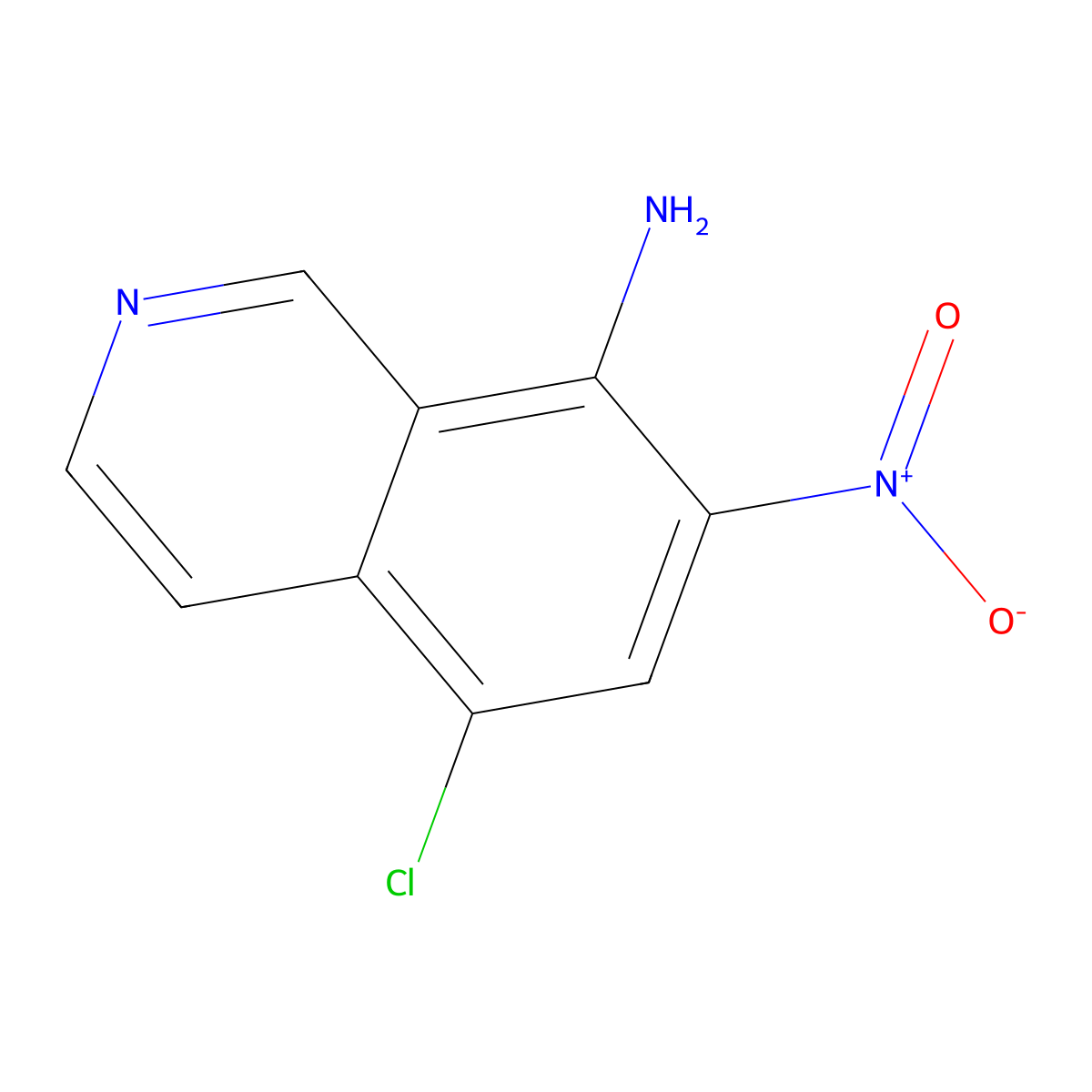 5-Chloro-7-nitroisoquinolin-8-amine molecular structure, CAS 1246738-26-0