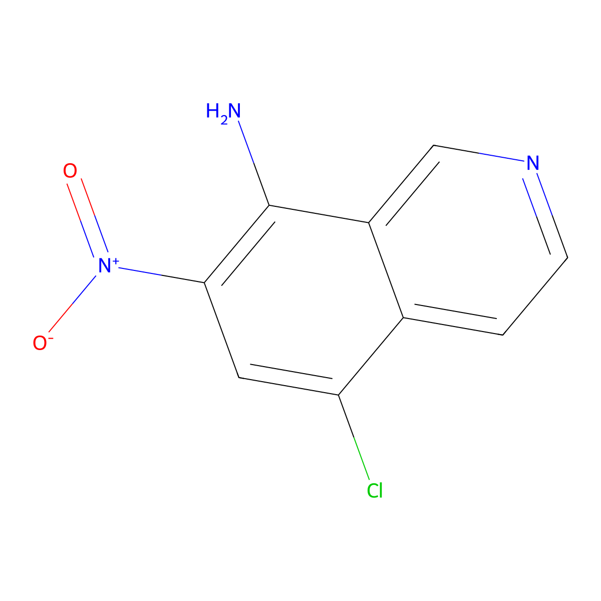 5-Chloro-7-nitroisoquinolin-8-amine molecular structure, CAS 1246738-26-0