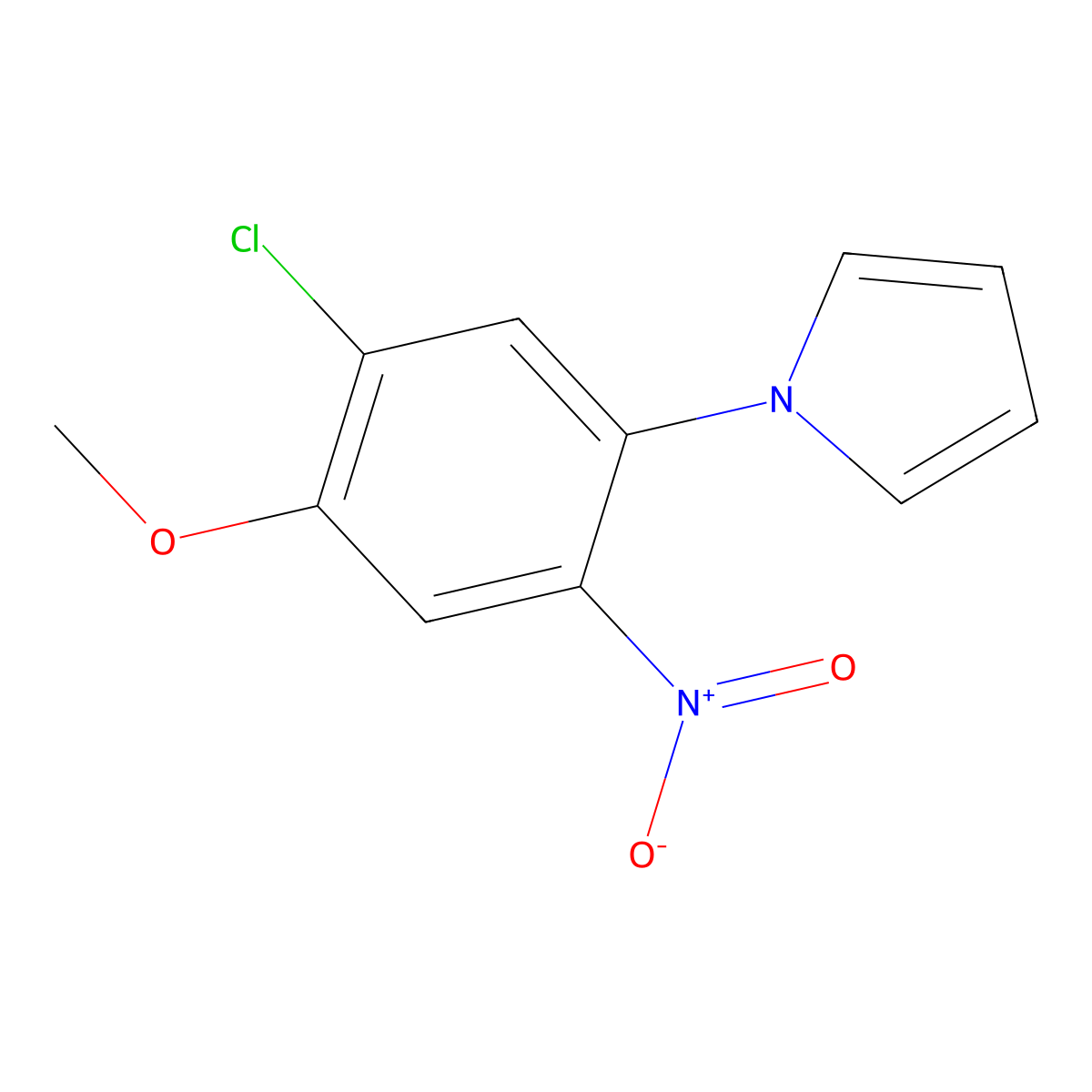 1-(5-chloro-4-methoxy-2-nitrophenyl)-1H-pyrrole molecular structure, CAS 1246738-32-8