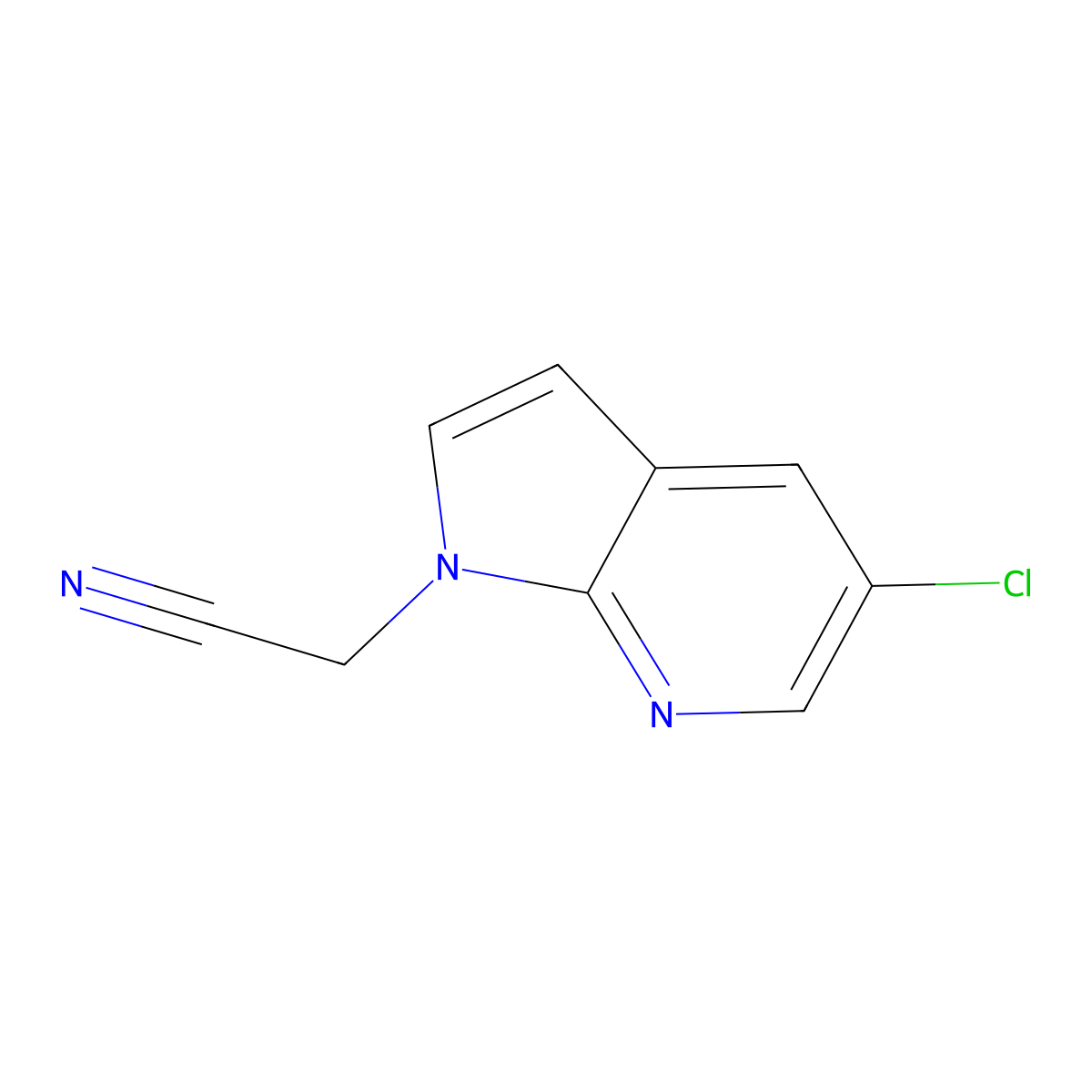 2-{5-chloro-1H-pyrrolo[2,3-b]pyridin-1-yl}acetonitrile molecular structure, CAS 1246744-46-6