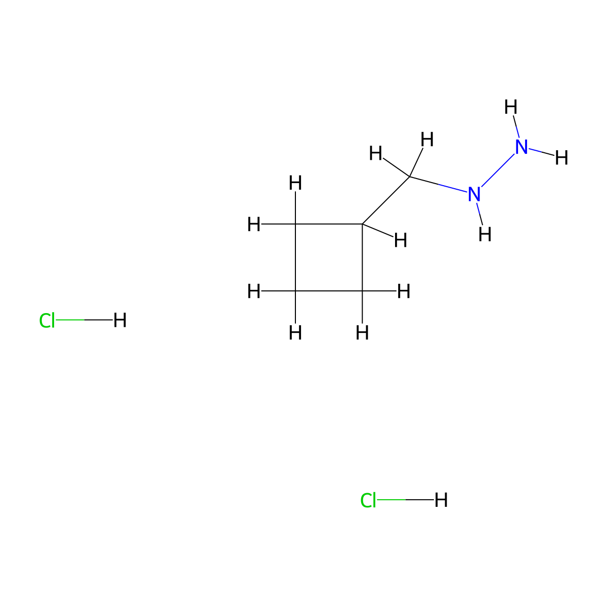 (Cyclobutylmethyl)hydrazine dihydrochloride molecular structure, CAS 1246748-00-4