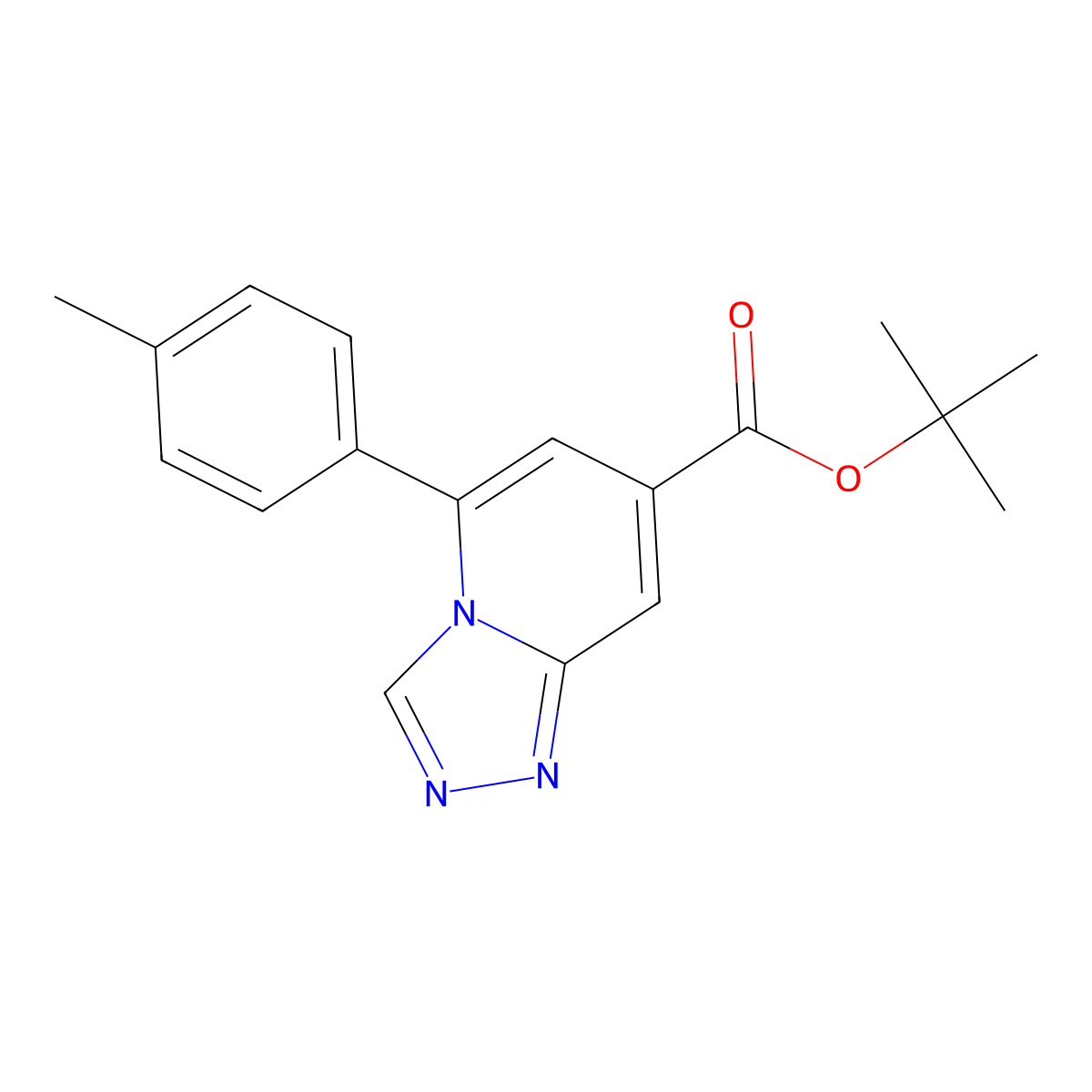 Tert-butyl 5-(p-tolyl)-[1,2,4]triazolo[4,3-a]pyridine-7-carboxylate molecular structure, CAS 1246759-51-2