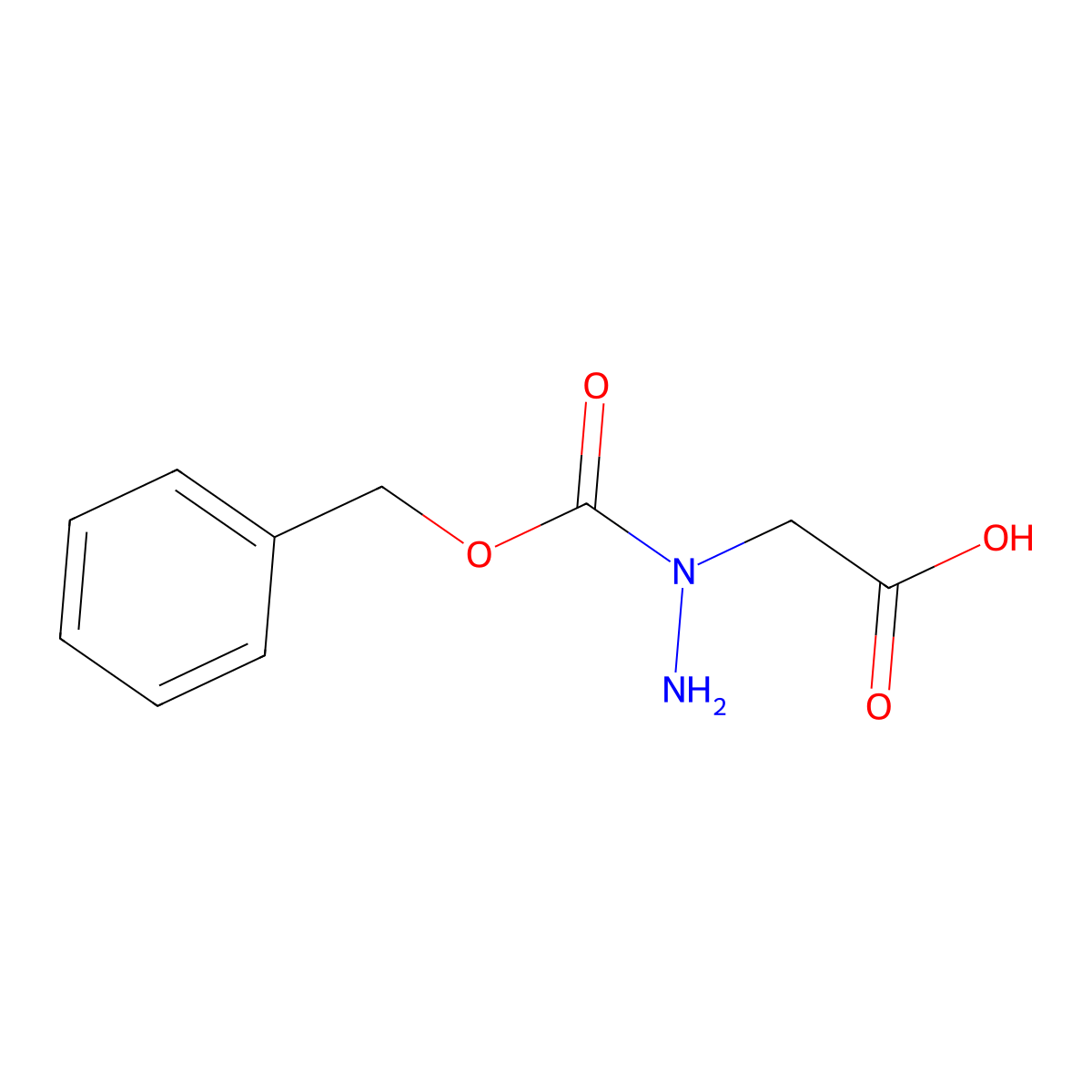 2-(1-((Benzyloxy)carbonyl)hydrazinyl)acetic acid molecular structure, CAS 124676-23-9