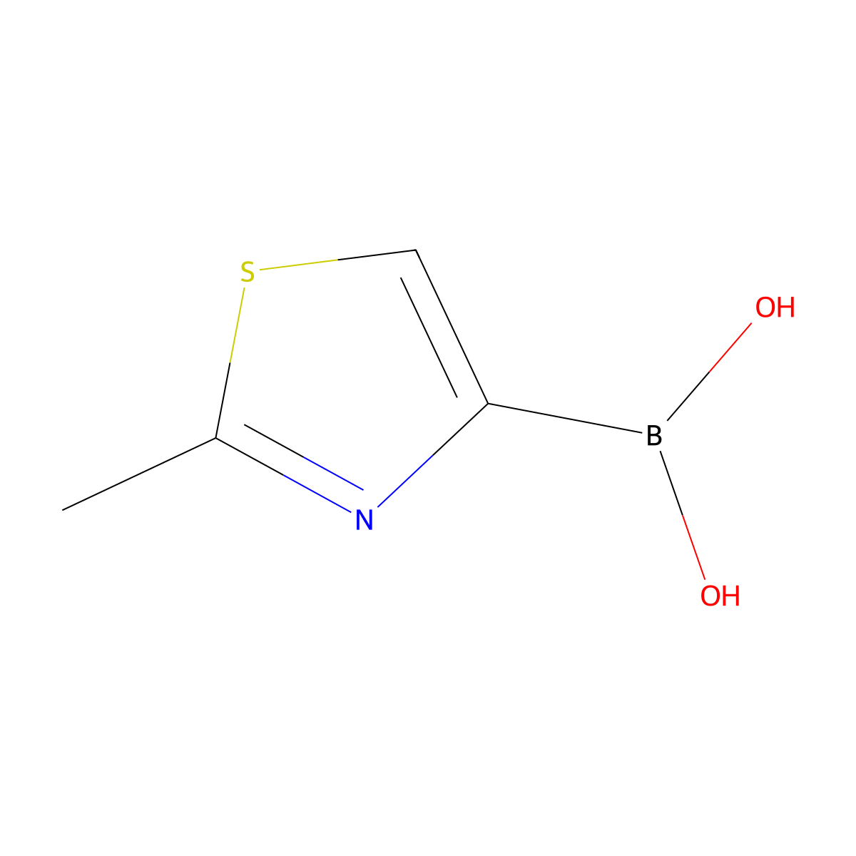 2-Methylthiazole-4-boronic acid molecular structure, CAS 1246761-85-2