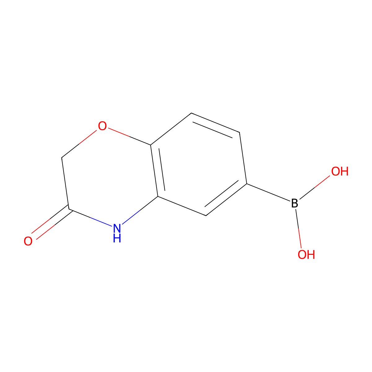 (3-Oxo-3,4-dihydro-2H-benzo[b][1,4]oxazin-6-yl)boronic acid molecular structure, CAS 1246765-28-5
