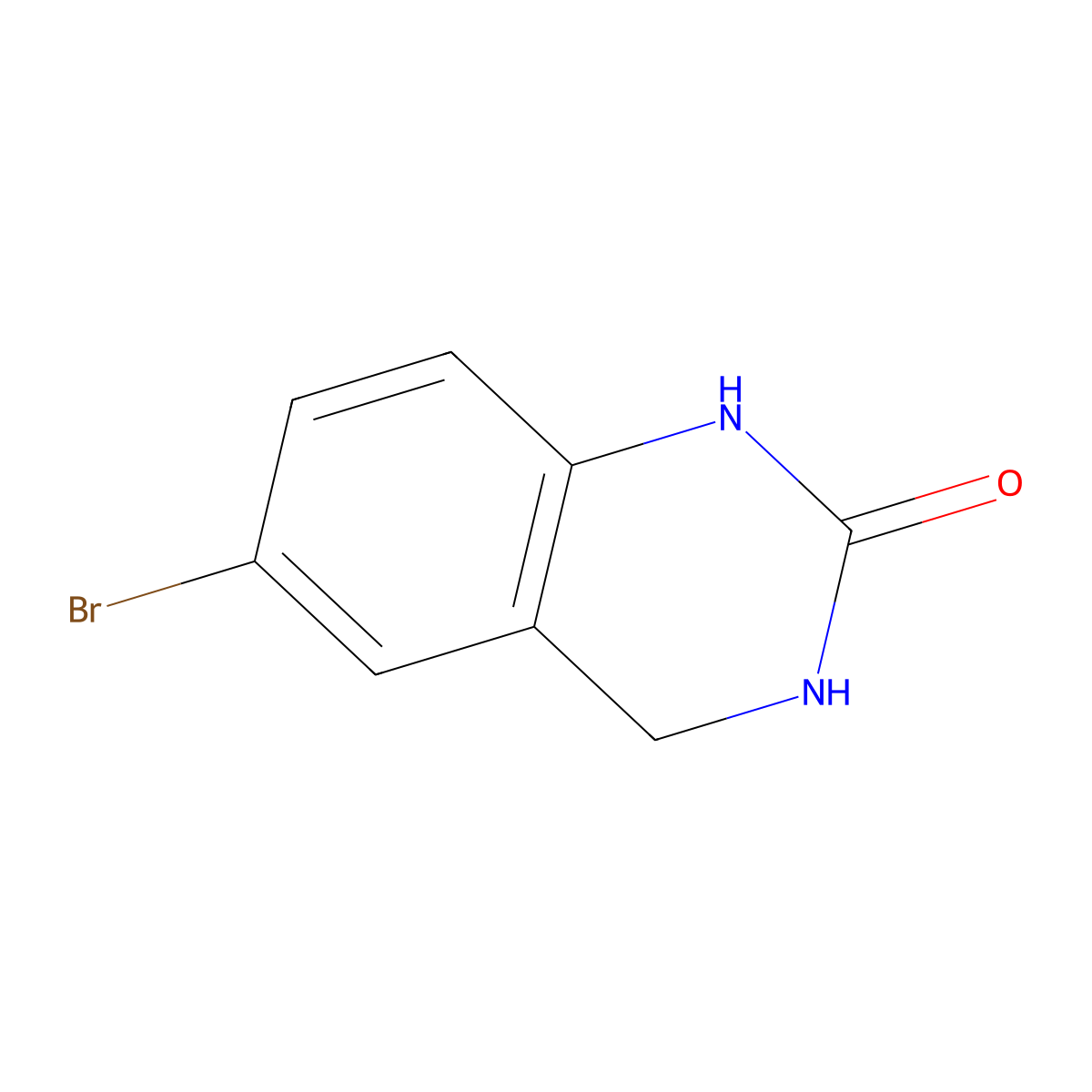 6-Bromo-3,4-dihydroquinazolin-2(1H)-one molecular structure, CAS 1246765-38-7