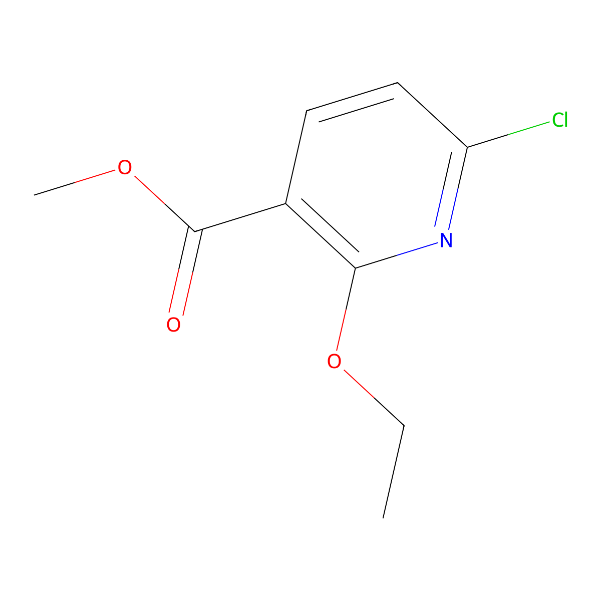 Methyl 6-chloro-2-ethoxynicotinate molecular structure, CAS 1246765-45-6