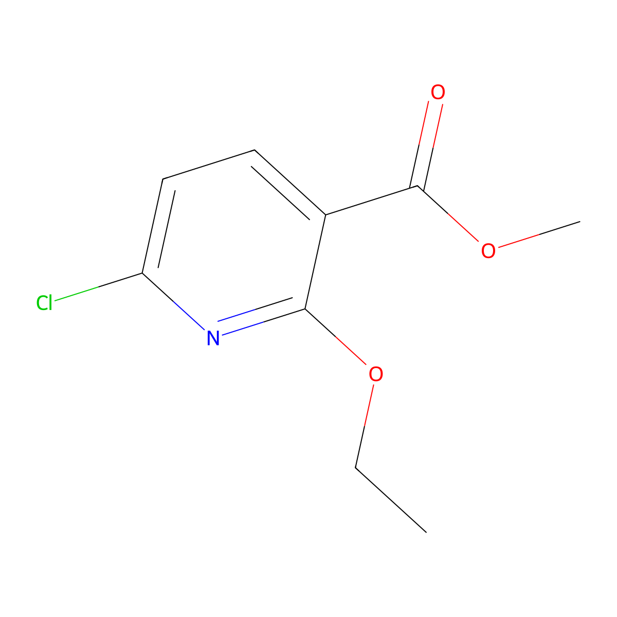 Methyl 6-chloro-2-ethoxynicotinate molecular structure, CAS 1246765-45-6