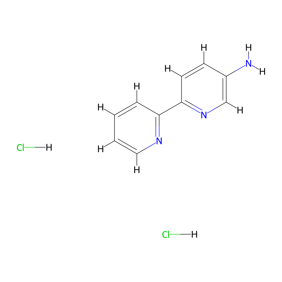 [2,2'-Bipyridin]-5-amine dihydrochloride molecular structure, CAS 1246767-54-3