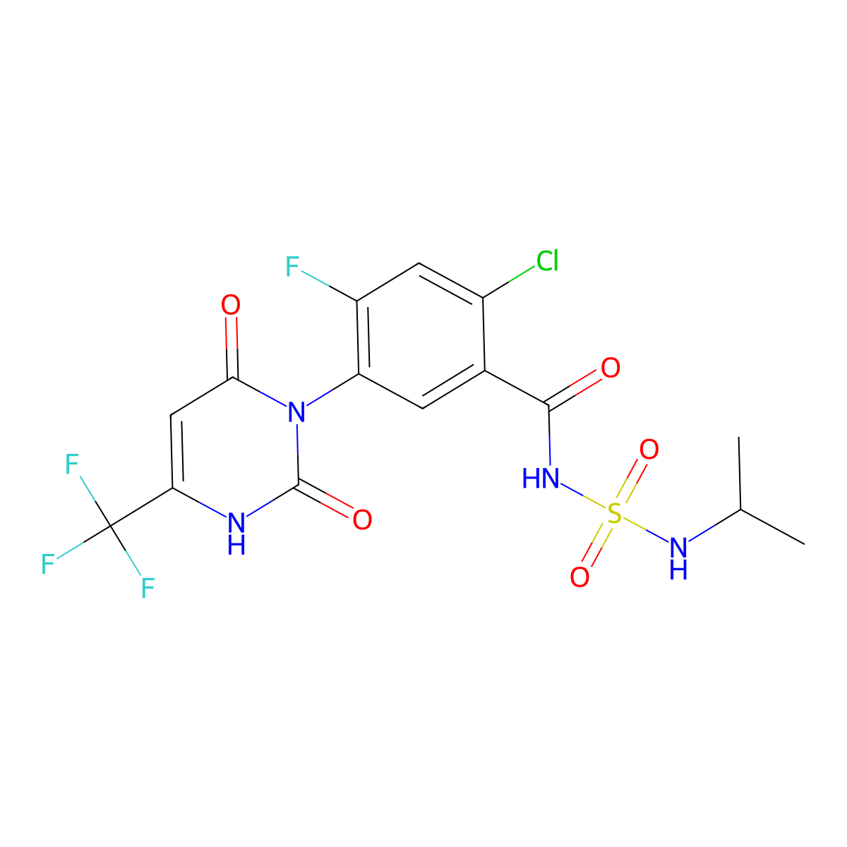Saflufenacil-N,N-desmethyl molecular structure, CAS 1246768-30-8