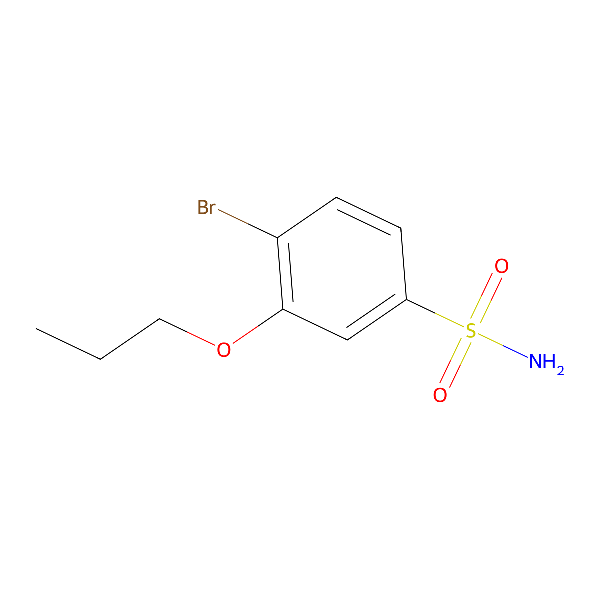 4-Bromo-3-propoxybenzenesulfonamide molecular structure, CAS 1246776-91-9
