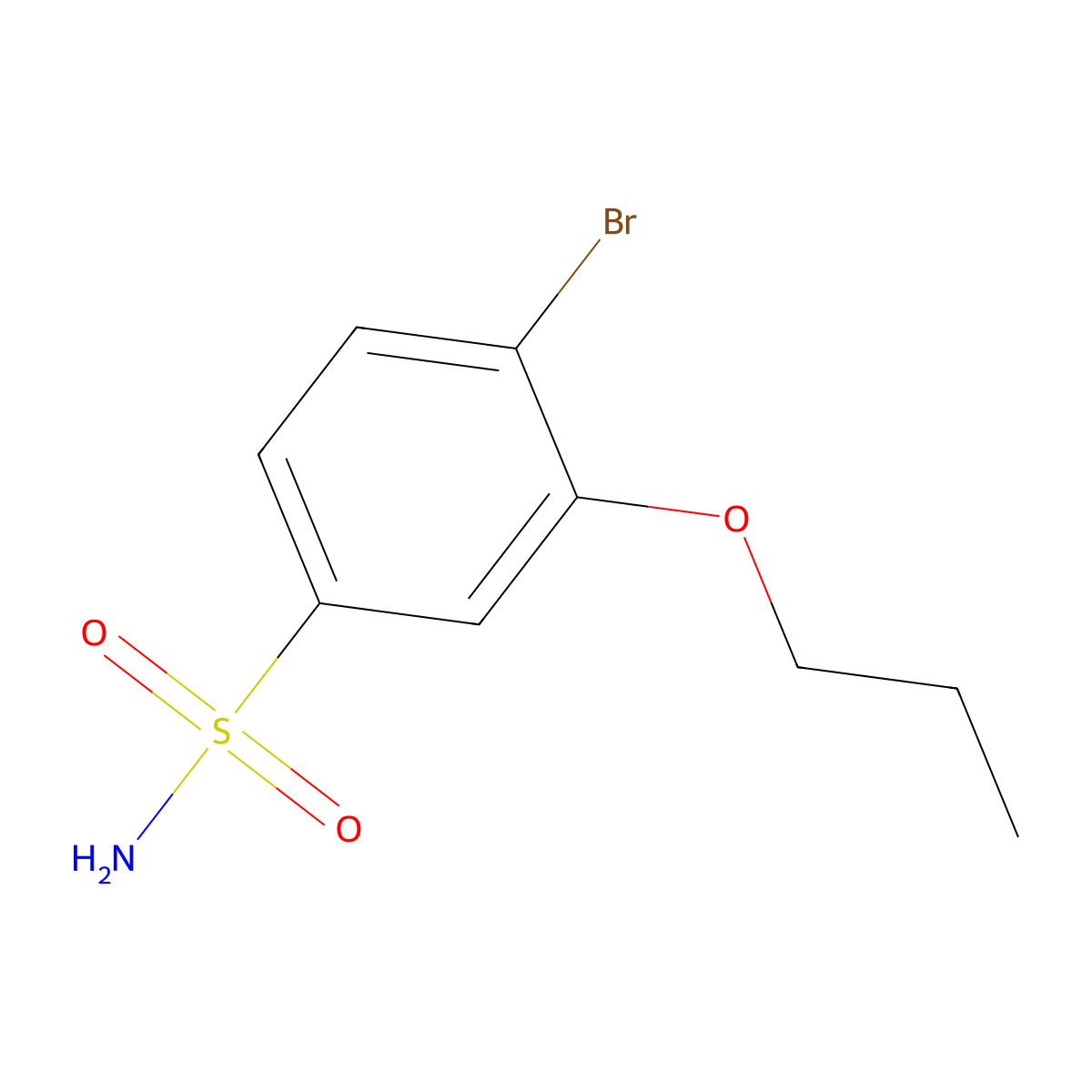 4-Bromo-3-propoxybenzenesulfonamide molecular structure, CAS 1246776-91-9