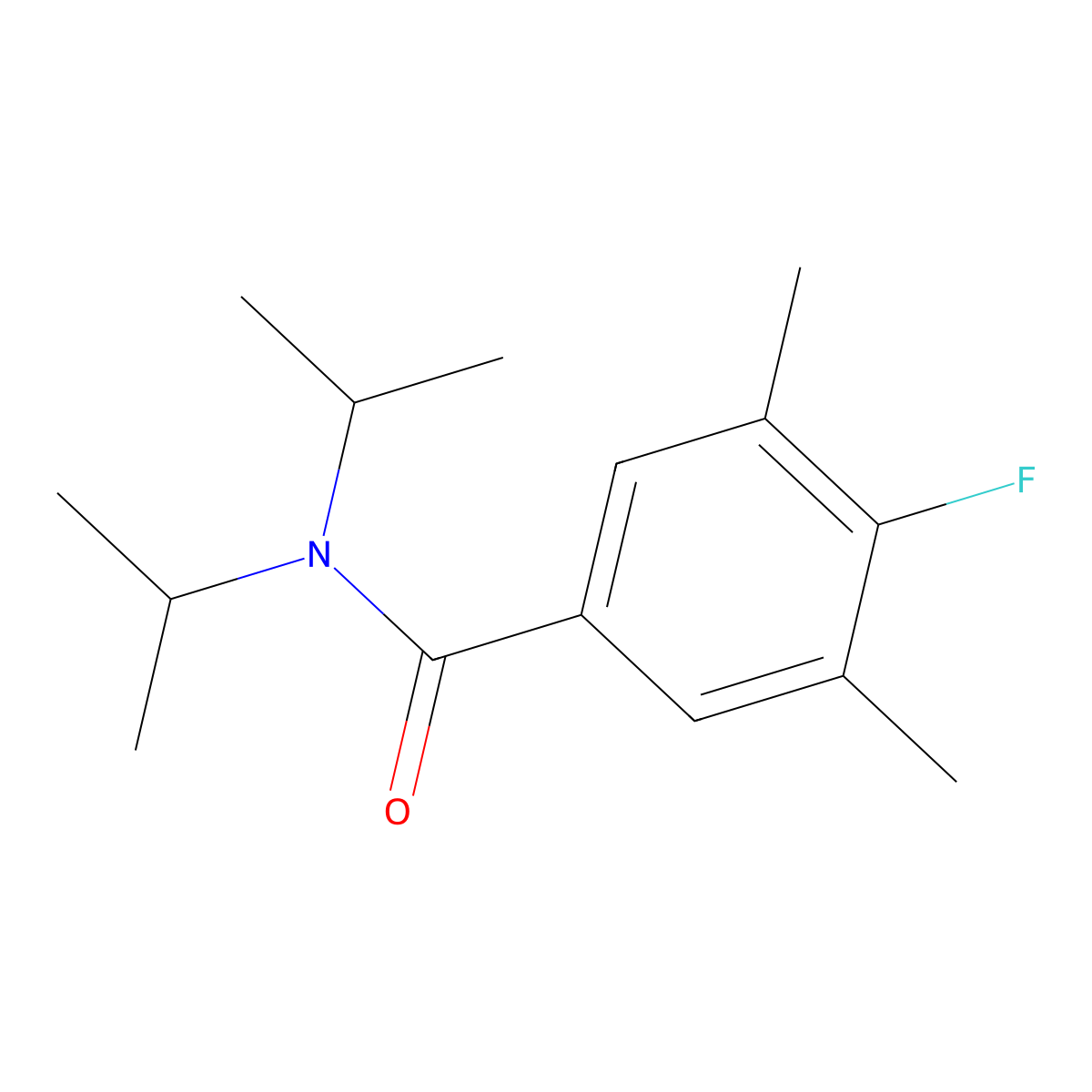 4-Fluoro-3,5-dimethyl-N,N-bis(1-methylethyl)benzamide molecular structure, CAS 1246777-15-0