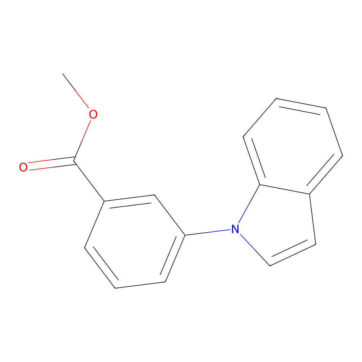 Methyl 3-(1H-indol-1-yl)benzoate molecular structure, CAS 1246811-76-6
