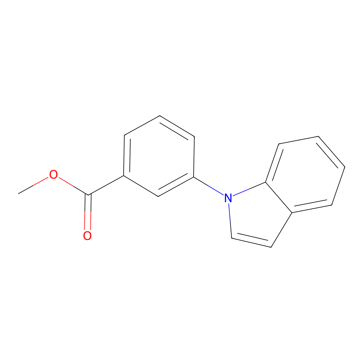 Methyl 3-(1H-indol-1-yl)benzoate molecular structure, CAS 1246811-76-6