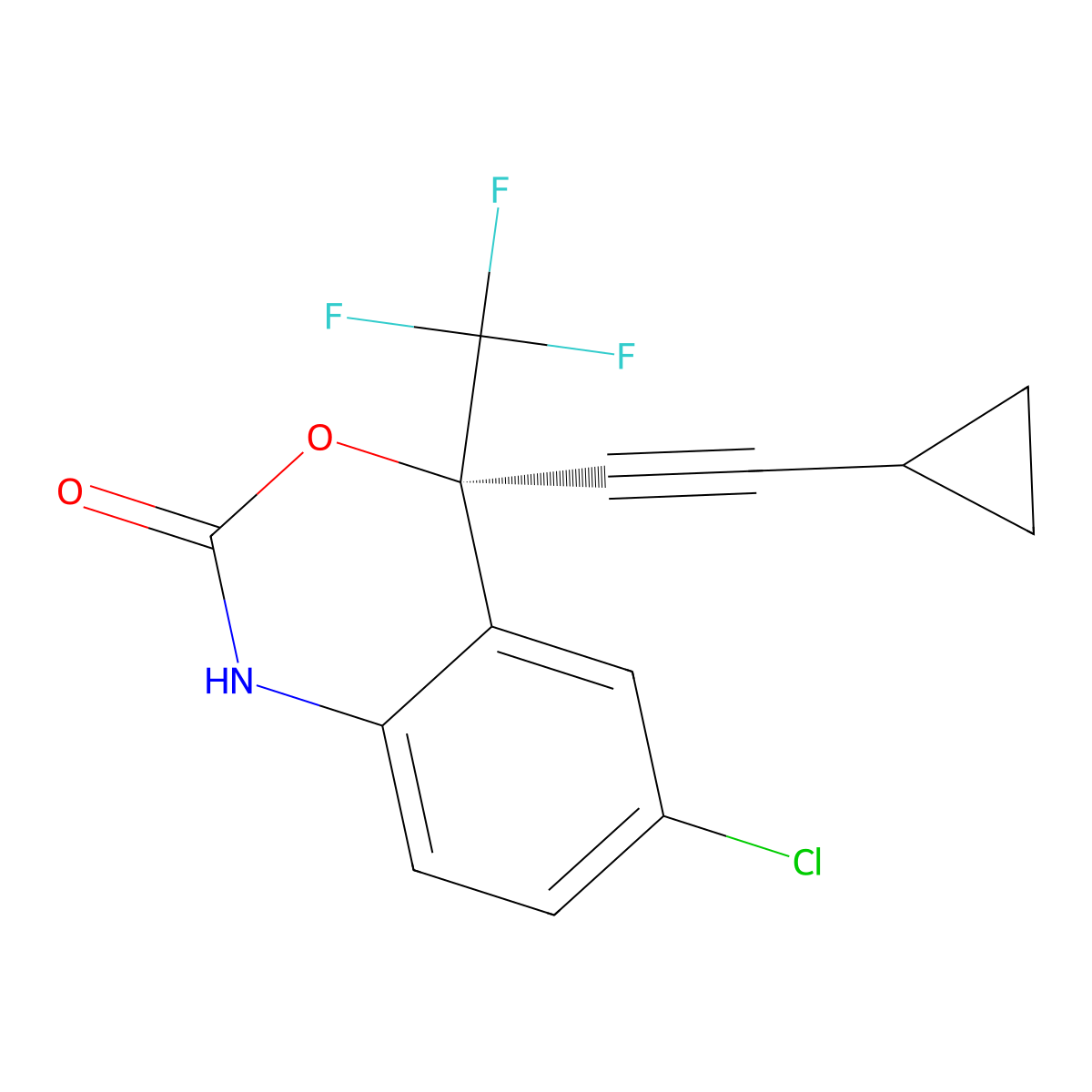 Efavirenz, (R)- molecular structure, CAS 1246812-58-7