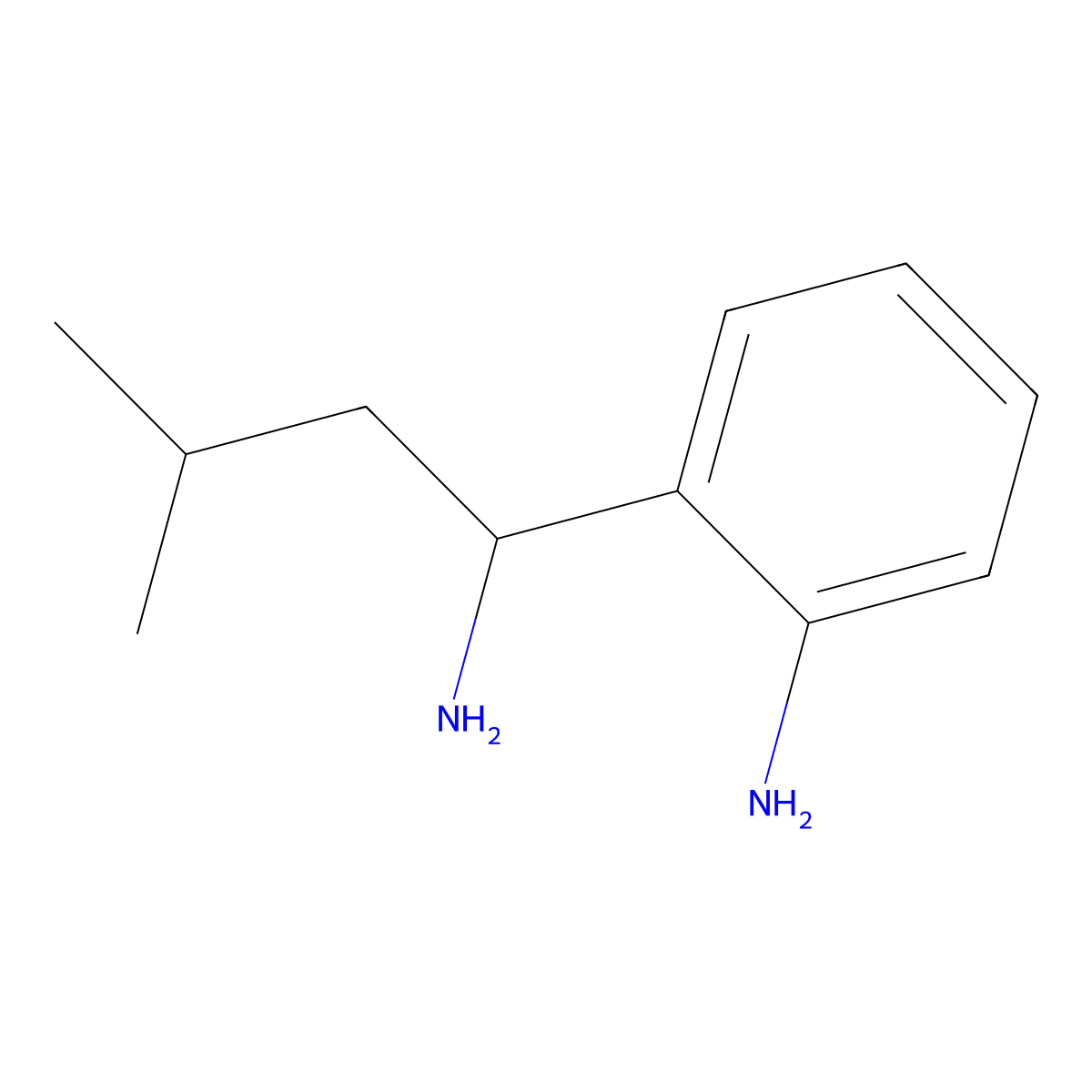 2-(1-Amino-3-methylbutyl)aniline molecular structure, CAS 1246816-03-4