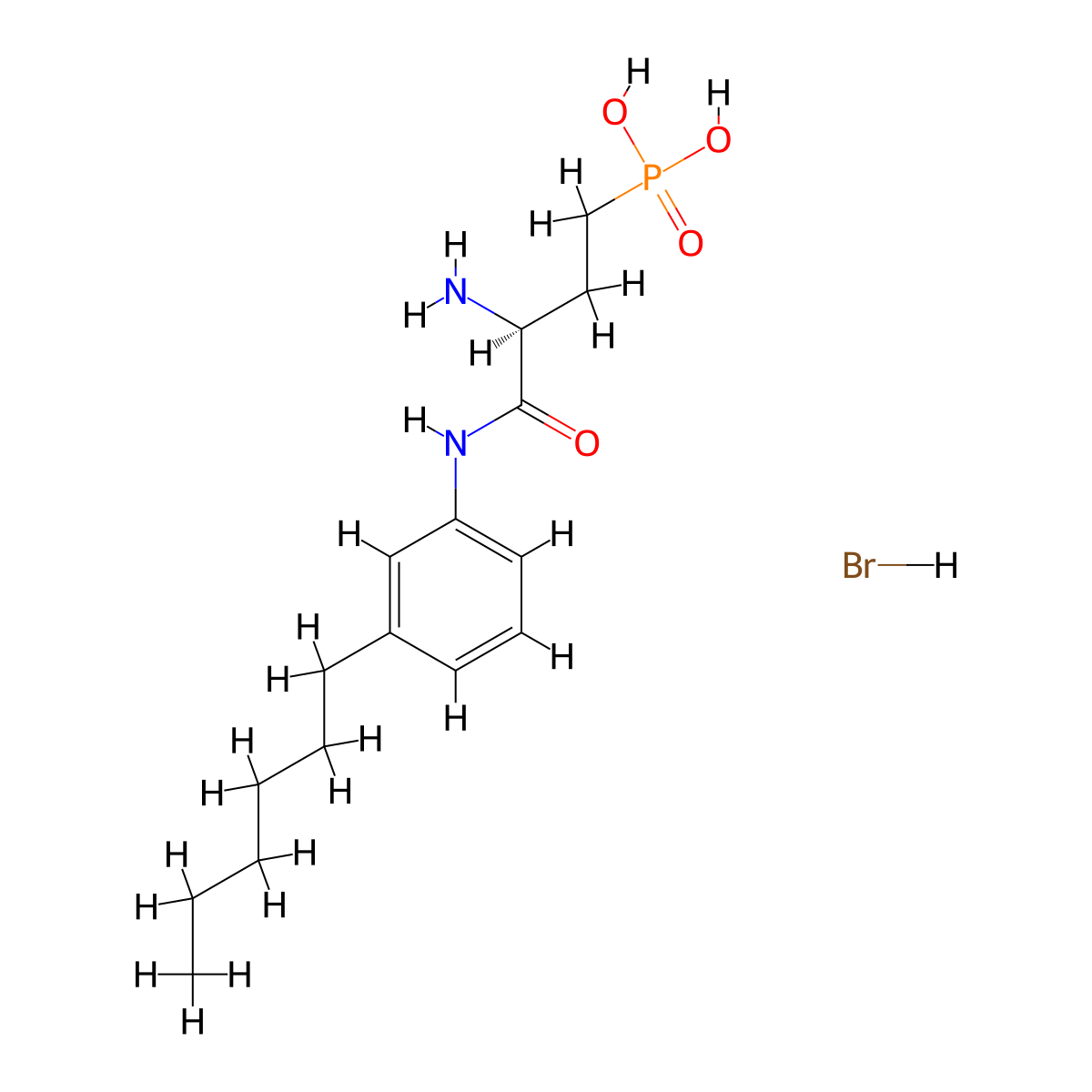 [(3S)-3-Amino-4-[(3-hexylphenyl)amino]-4-oxobutyl]phosphonic Acid Hydrobromide molecular structure, CAS 1246817-25-3