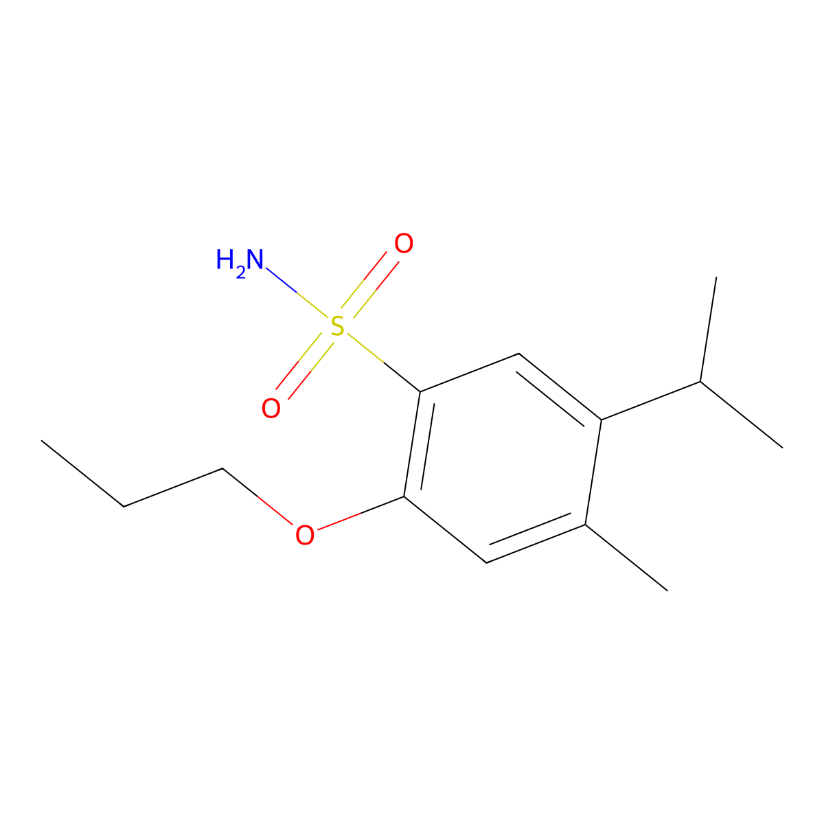 4-Methyl-5-(methylethyl)-2-propoxybenzenesulfonamide molecular structure, CAS 1246821-06-6