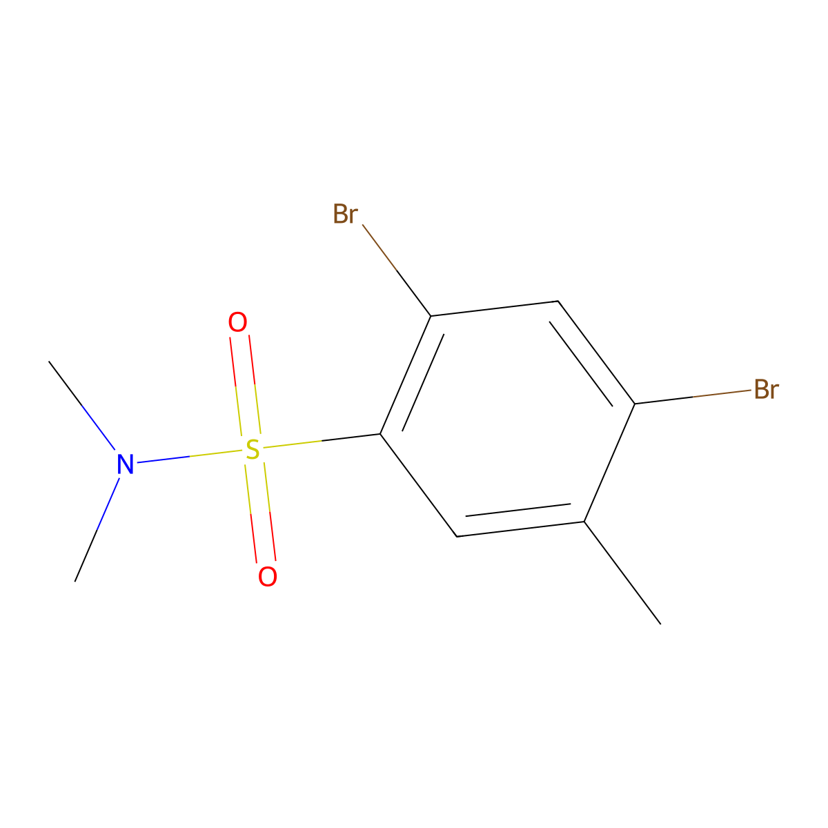 [(2,4-Dibromo-5-methylphenyl)sulfonyl]dimethylamine molecular structure, CAS 1246821-09-9