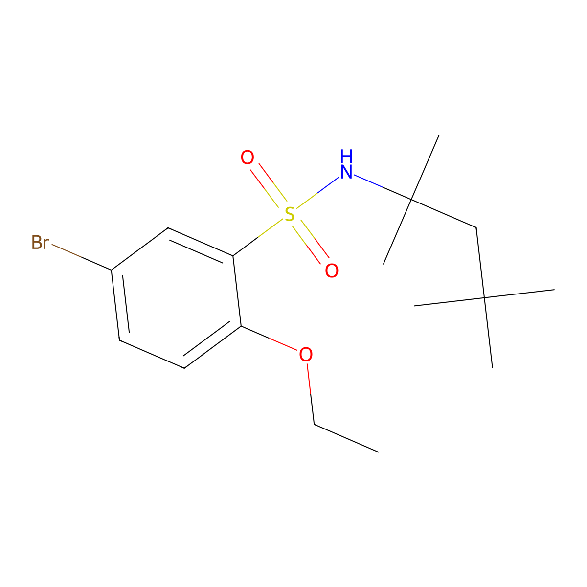 [(5-Bromo-2-ethoxyphenyl)sulfonyl](1,1,3,3-tetramethylbutyl)amine molecular structure, CAS 1246821-35-1