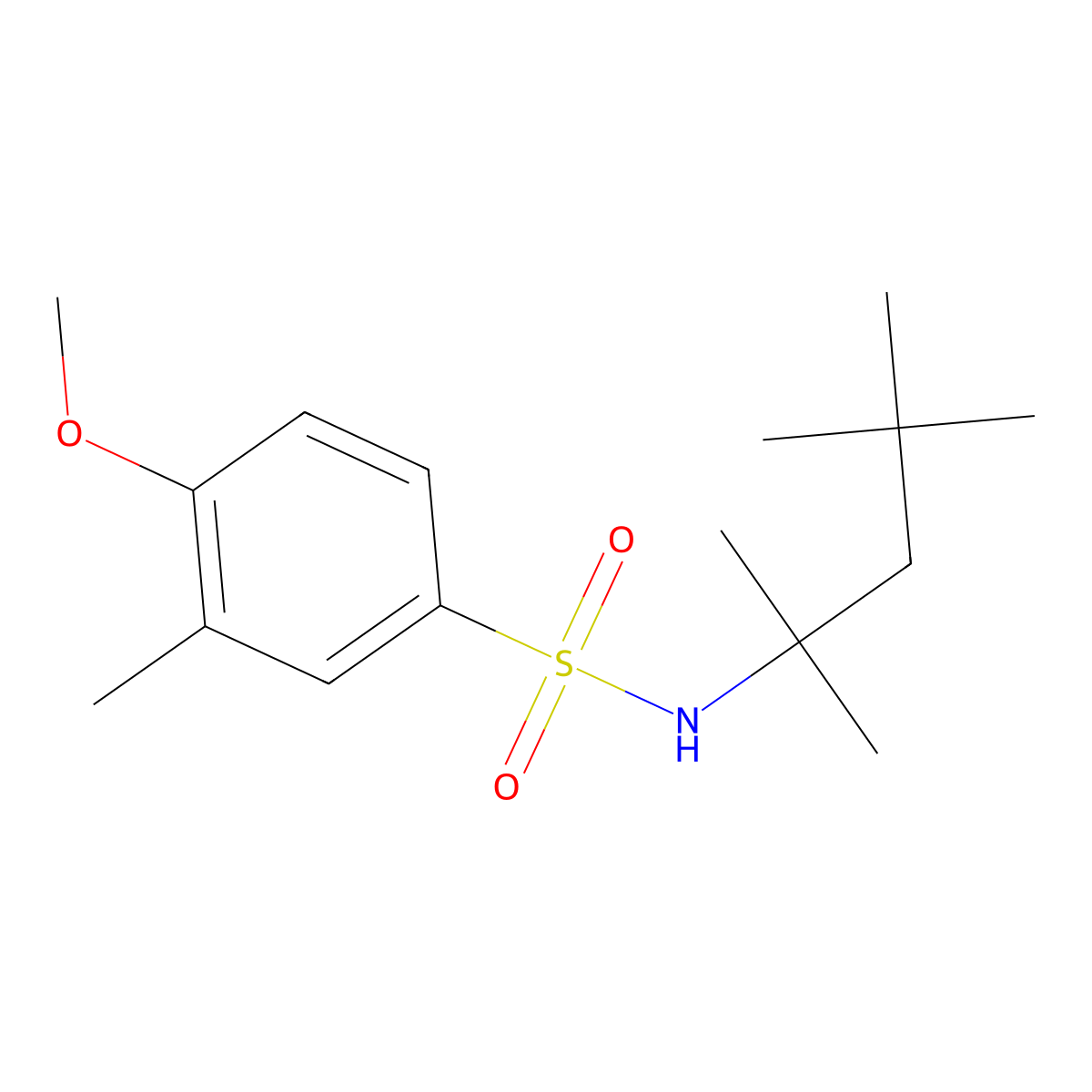[(4-Methoxy-3-methylphenyl)sulfonyl](1,1,3,3-tetramethylbutyl)amine molecular structure, CAS 1246821-63-5