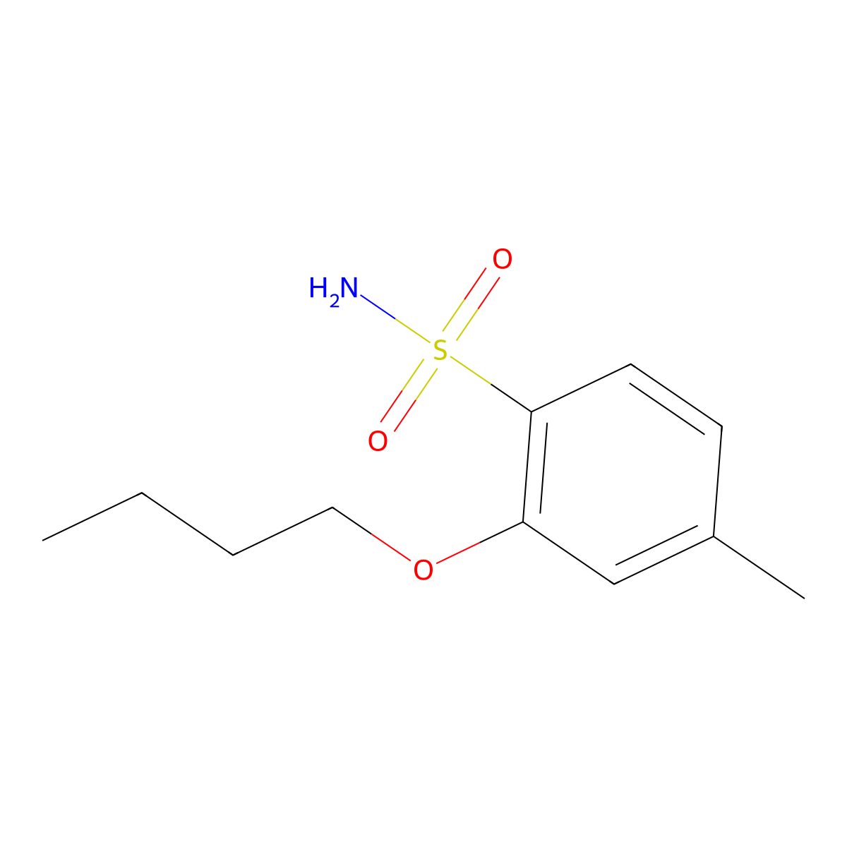 2-Butoxy-4-methylbenzenesulfonamide molecular structure, CAS 1246821-84-0