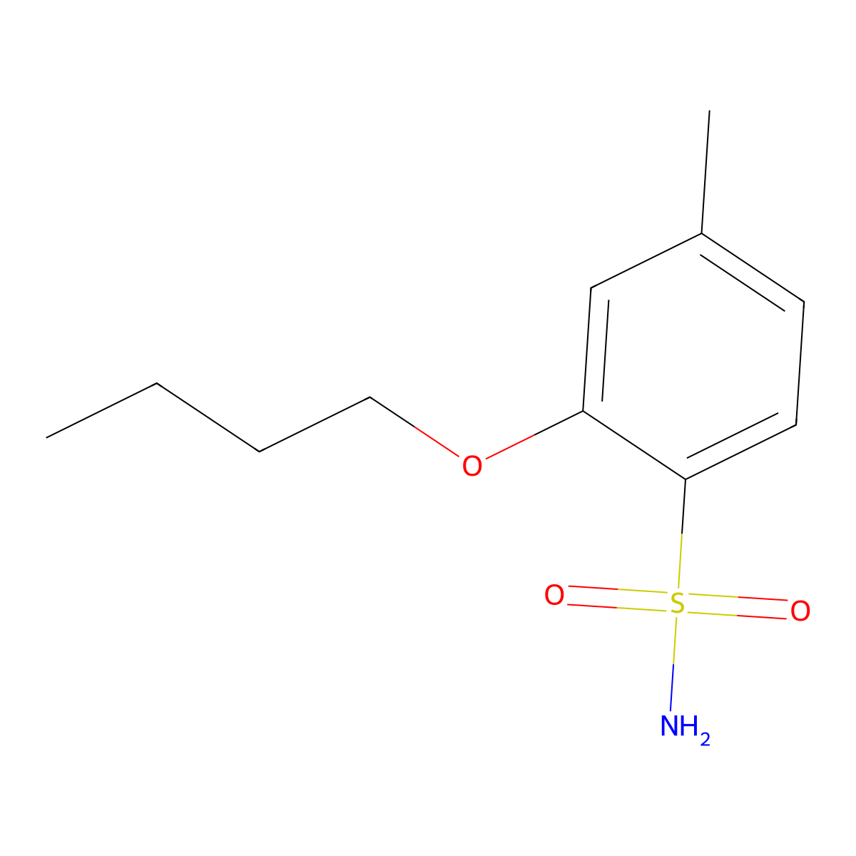 2-Butoxy-4-methylbenzenesulfonamide molecular structure, CAS 1246821-84-0